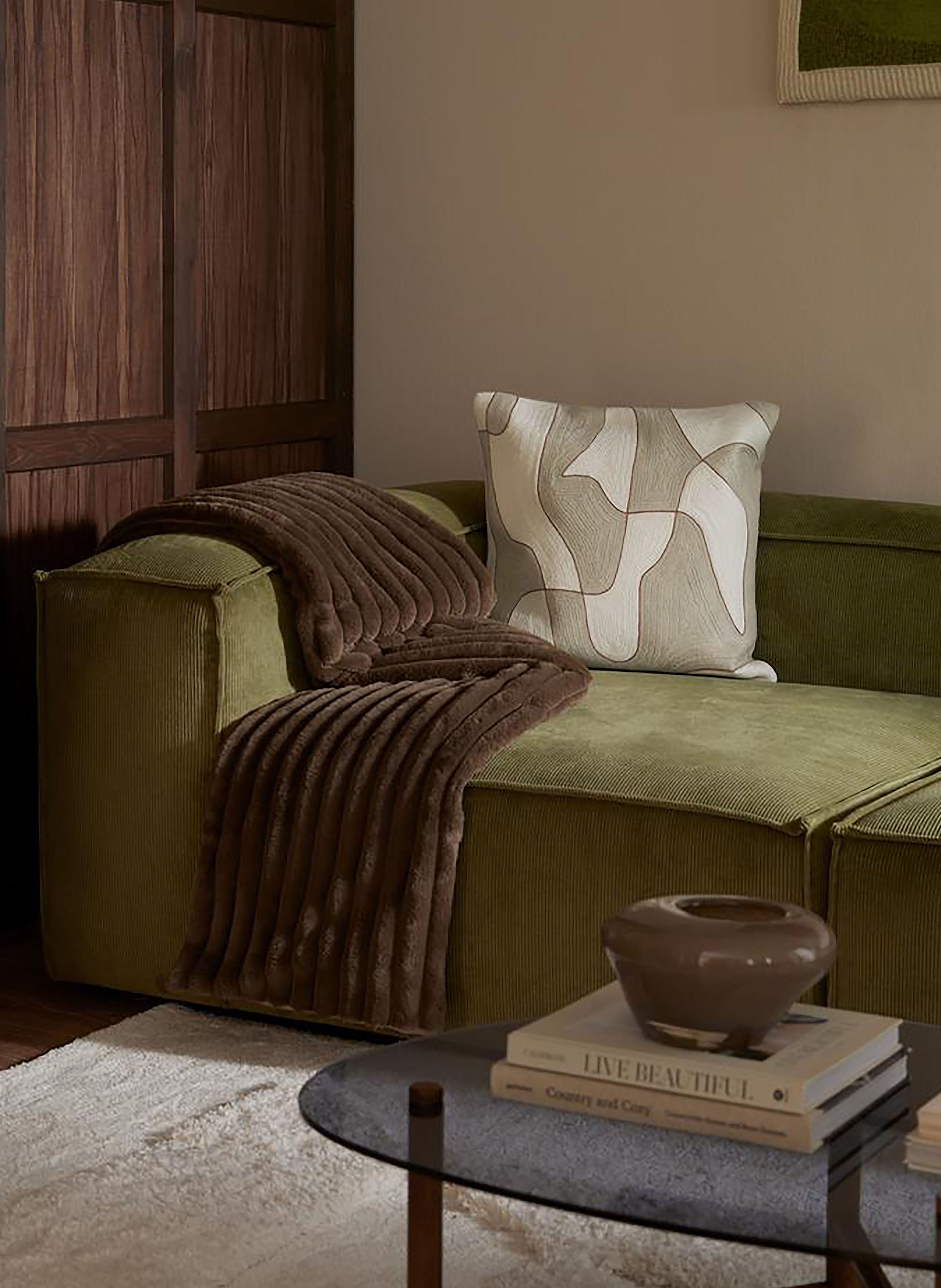 Thumbnail - Westwing Collection Dekokissenhülle Kobe beige