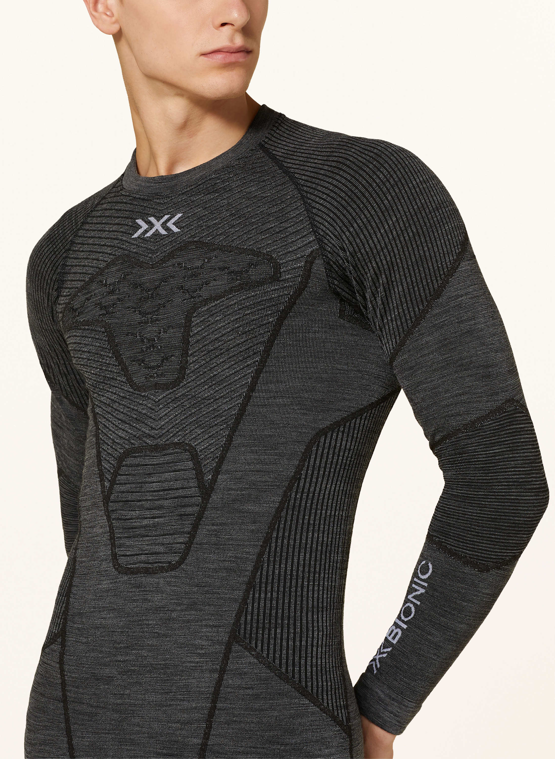 Thumbnail - X-Bionic Funktionswäsche-Shirt Symbio Merino Aus Merinowolle grau