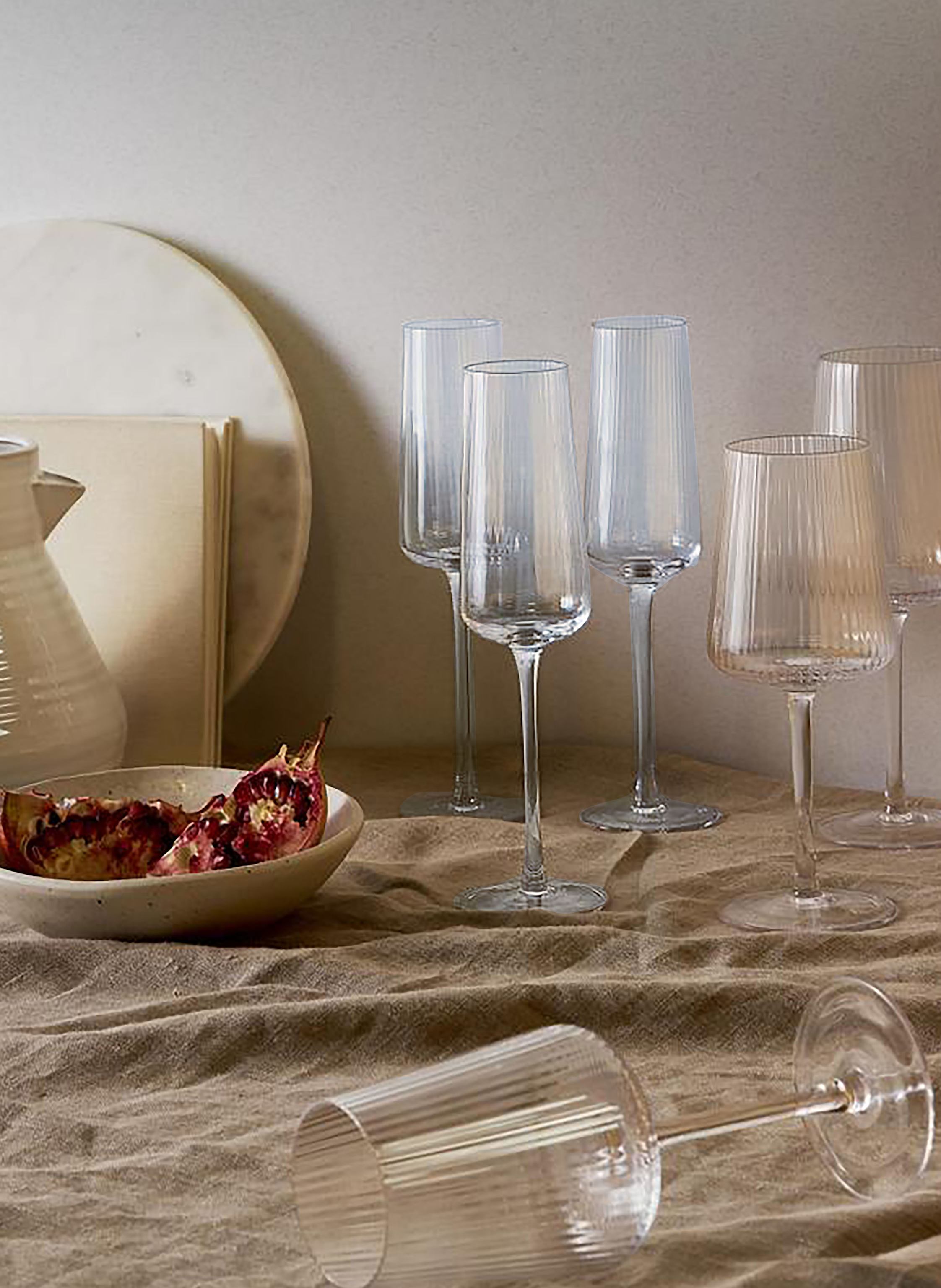 Thumbnail - Westwing Collection 4er-Set Sektgläser Cami transparent