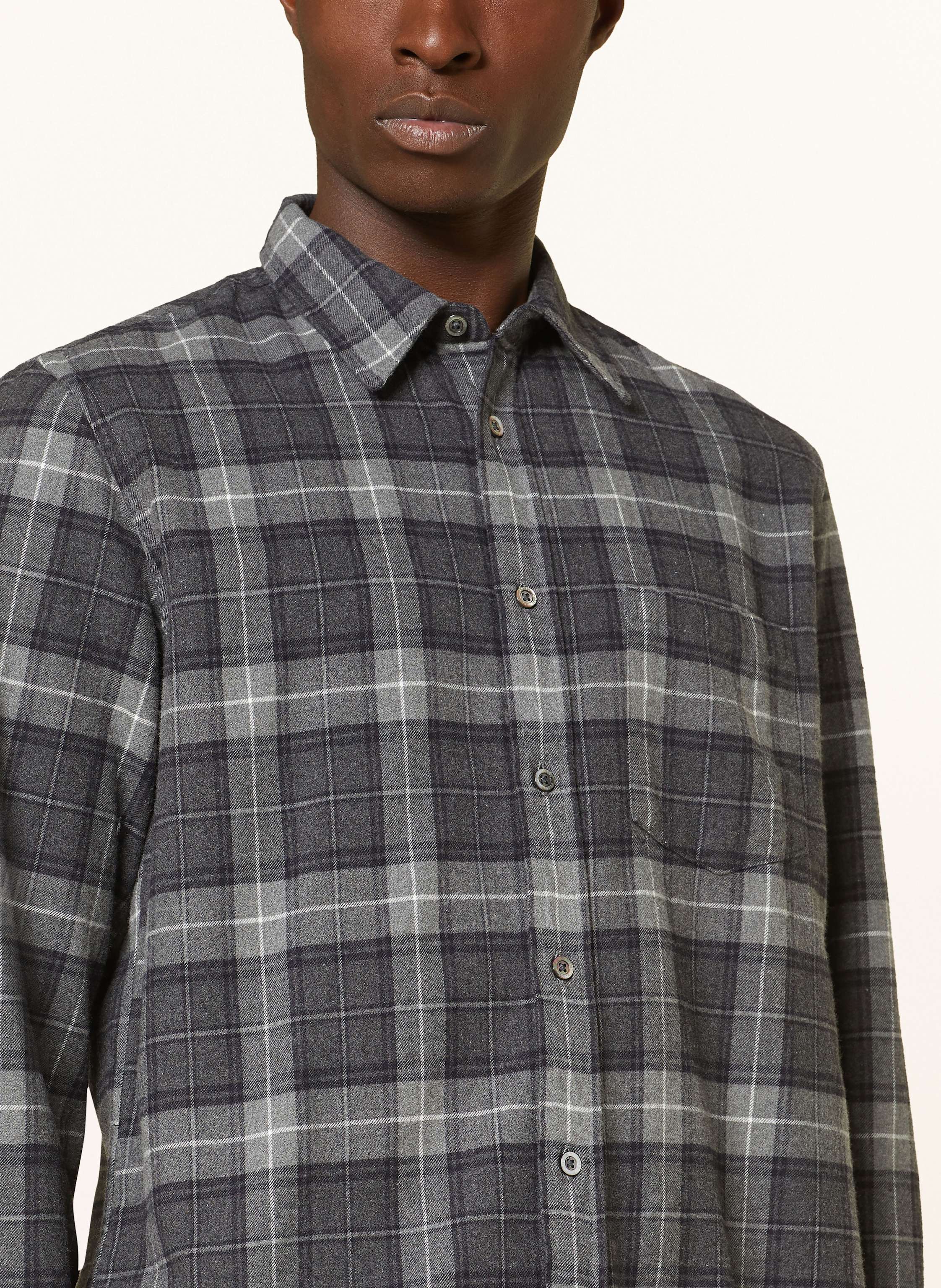 Thumbnail - Norse Projects Flanellhemd Osvald Comfort Fit grau