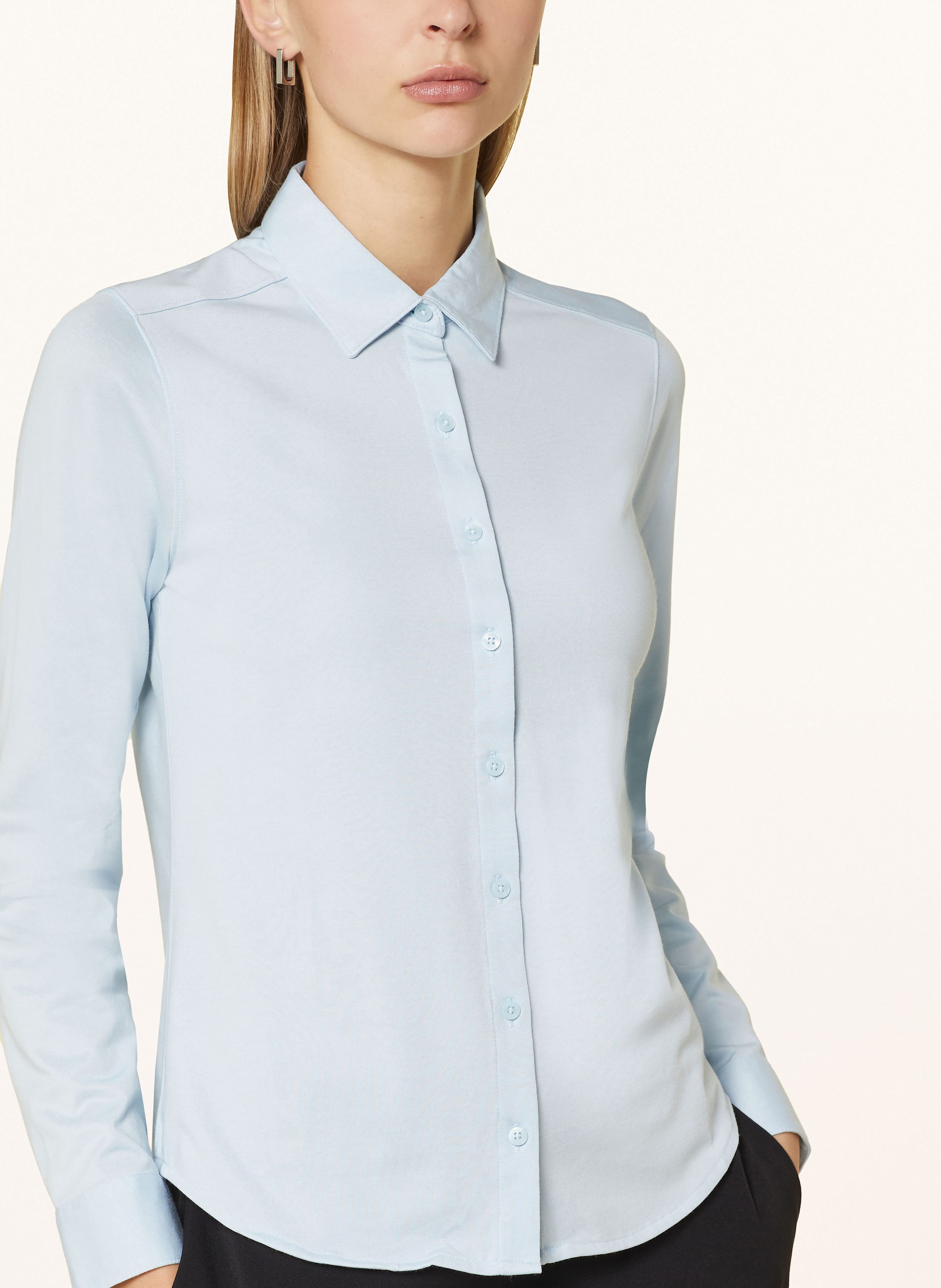 Thumbnail - Thylie Hemdbluse Laurel Aus Jersey blau