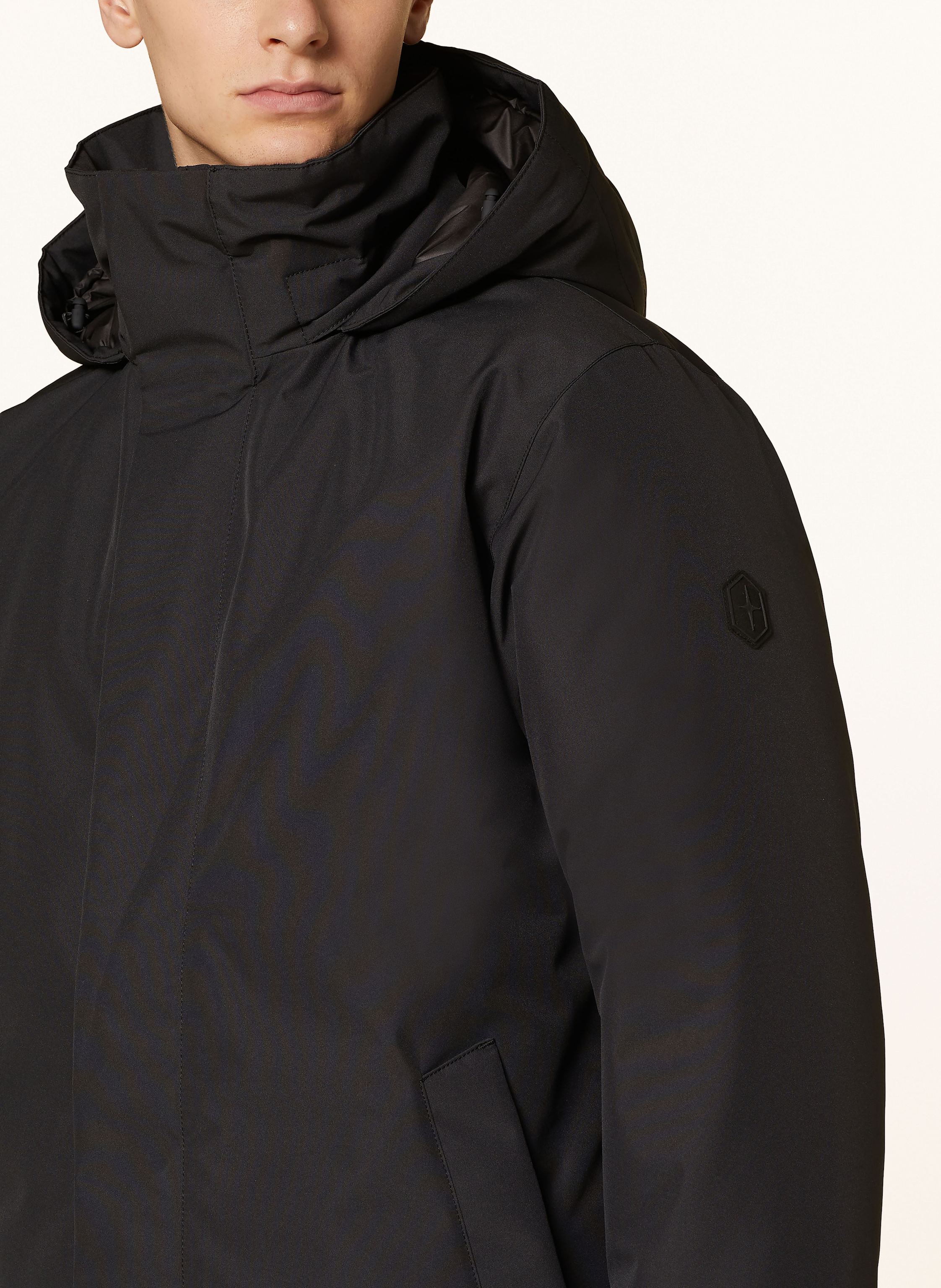 Thumbnail - Quartz Co. Daunenparka Labrador Mit Abnehmbarer Kapuze schwarz