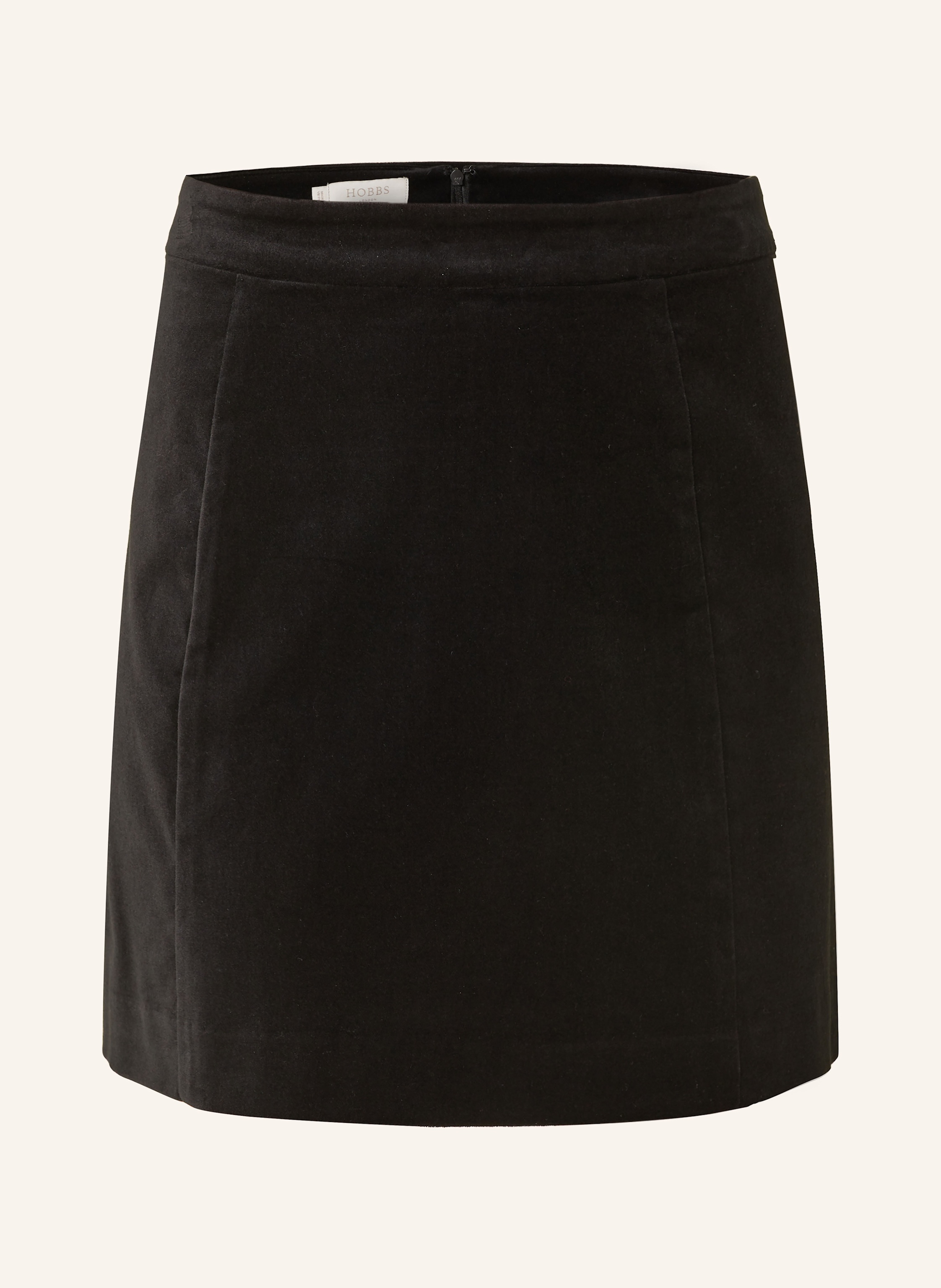 Oasis black velvet skirt discount