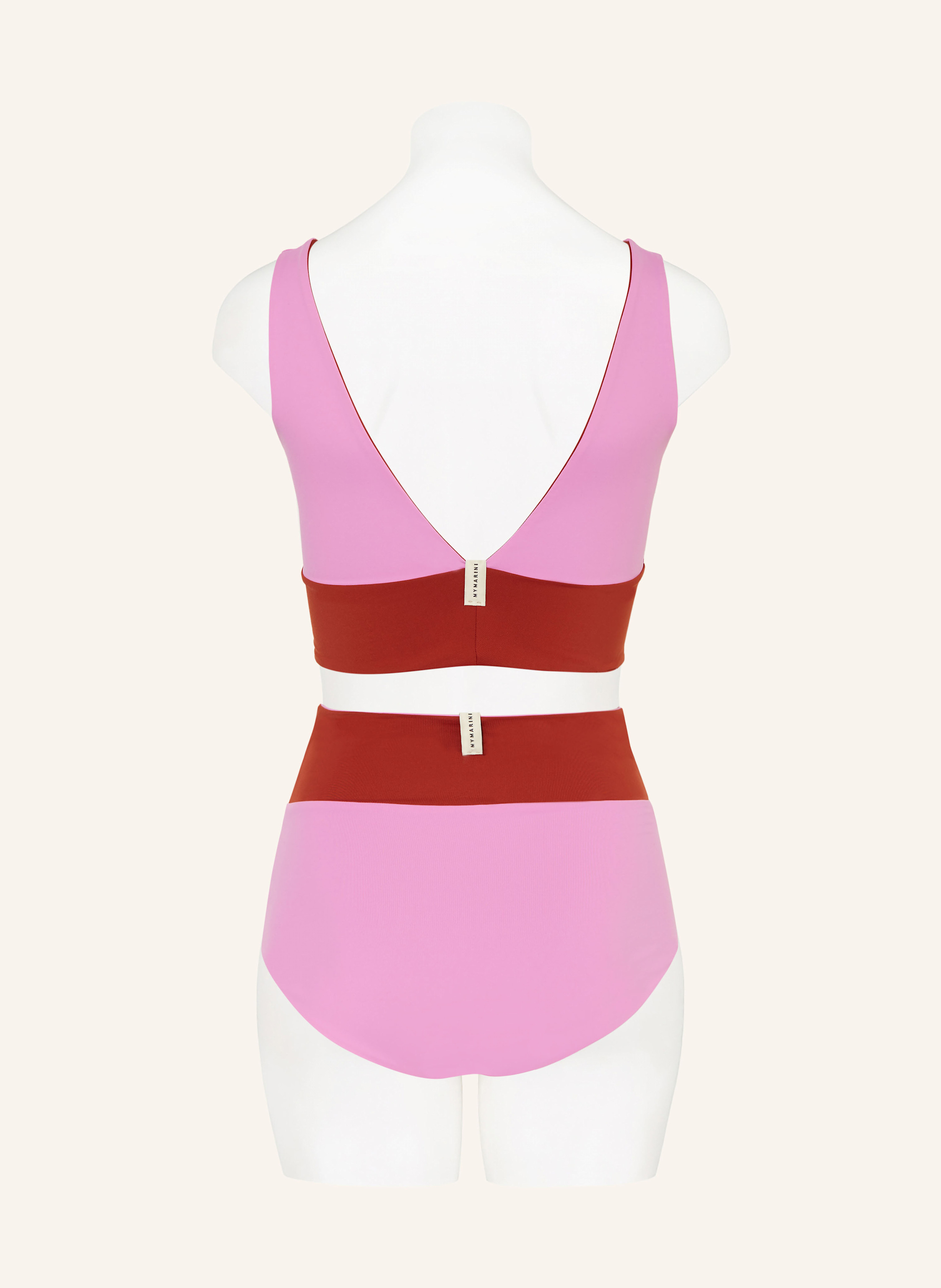 Thumbnail - Mymarini High-Waist-Bikini-Hose Surfshorts Zum Wenden Mit Uv-Schutz 50+ pink
