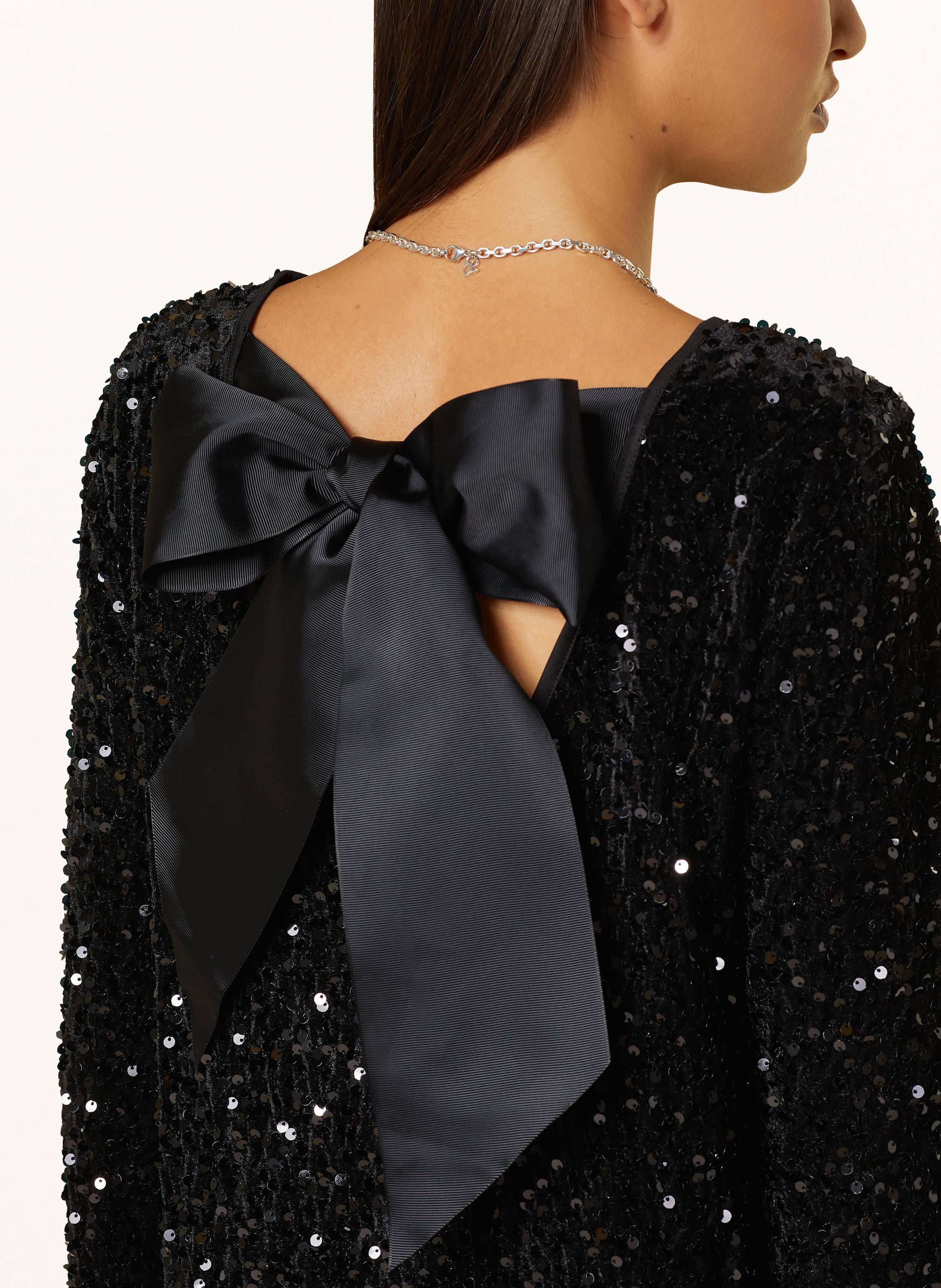 Thumbnail - Only Kleid Mit Pailletten Und Cut-Out schwarz