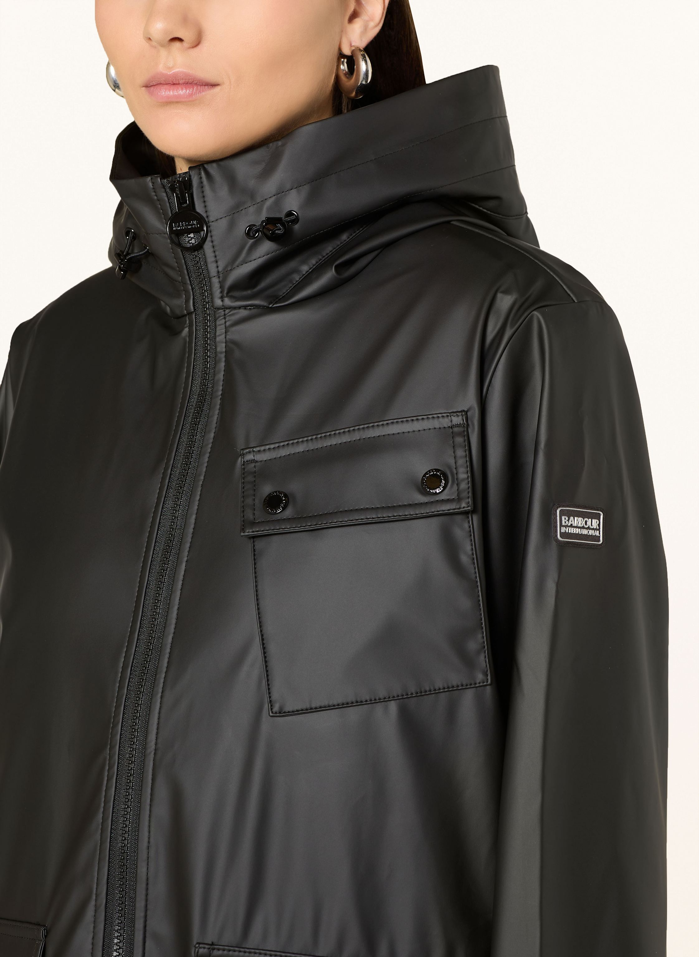 Thumbnail - Barbour International 2-In-1-Regenmantel Jade schwarz