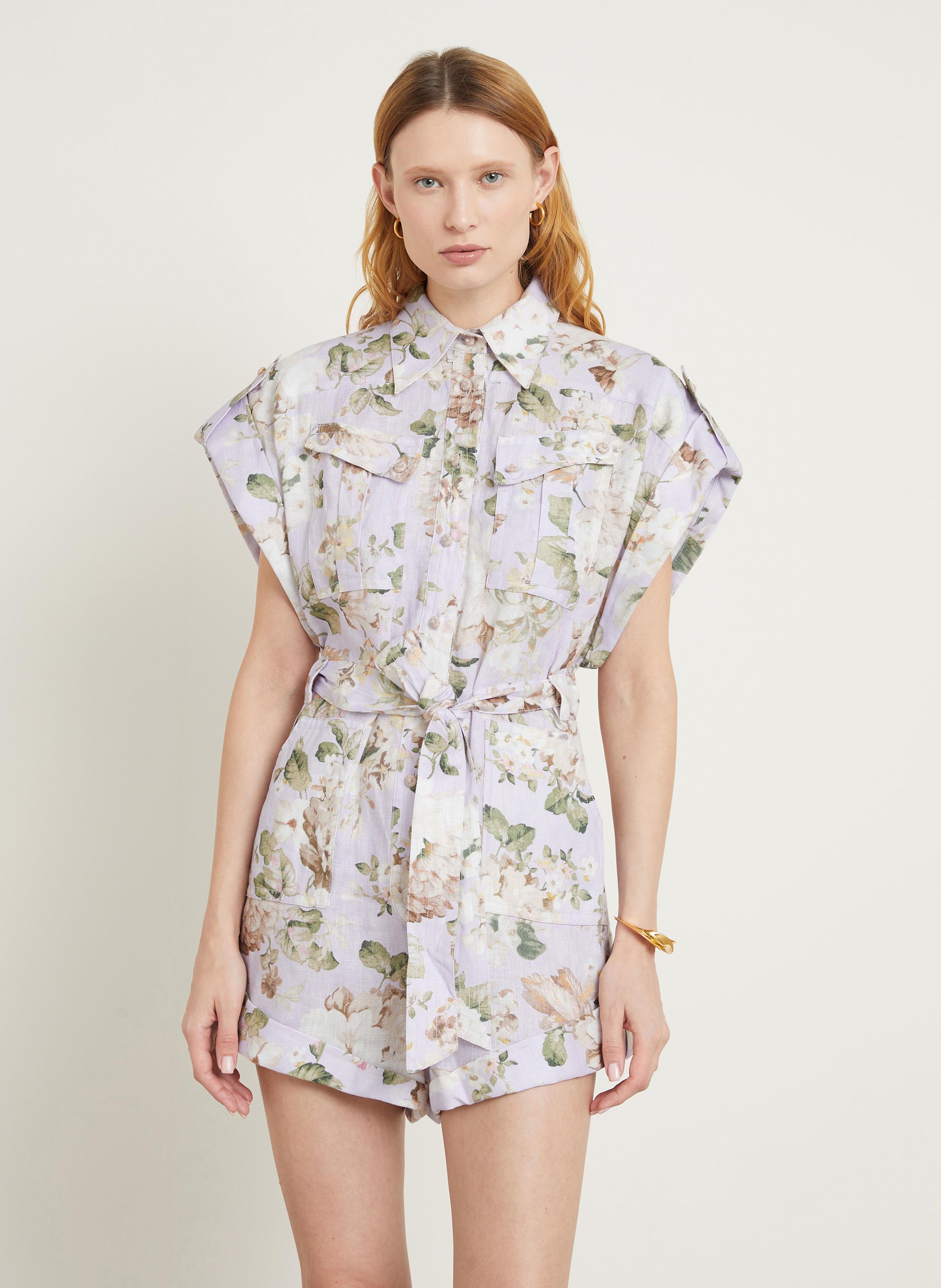 Thumbnail - Zimmermann Leinen-Jumpsuit Acacia lila