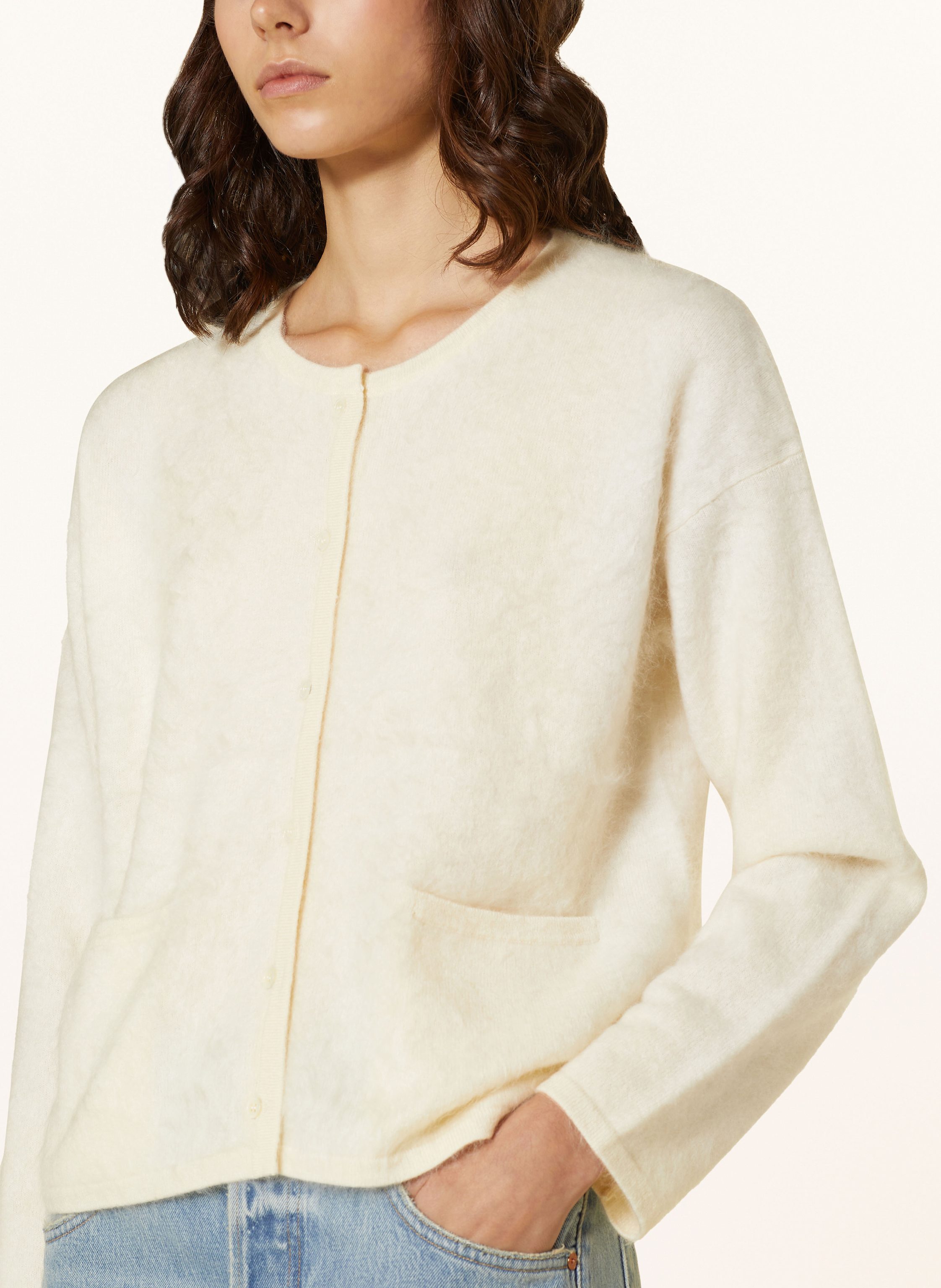 Thumbnail - Mrs & Hugs Strickjacke Aus Cashmere weiss