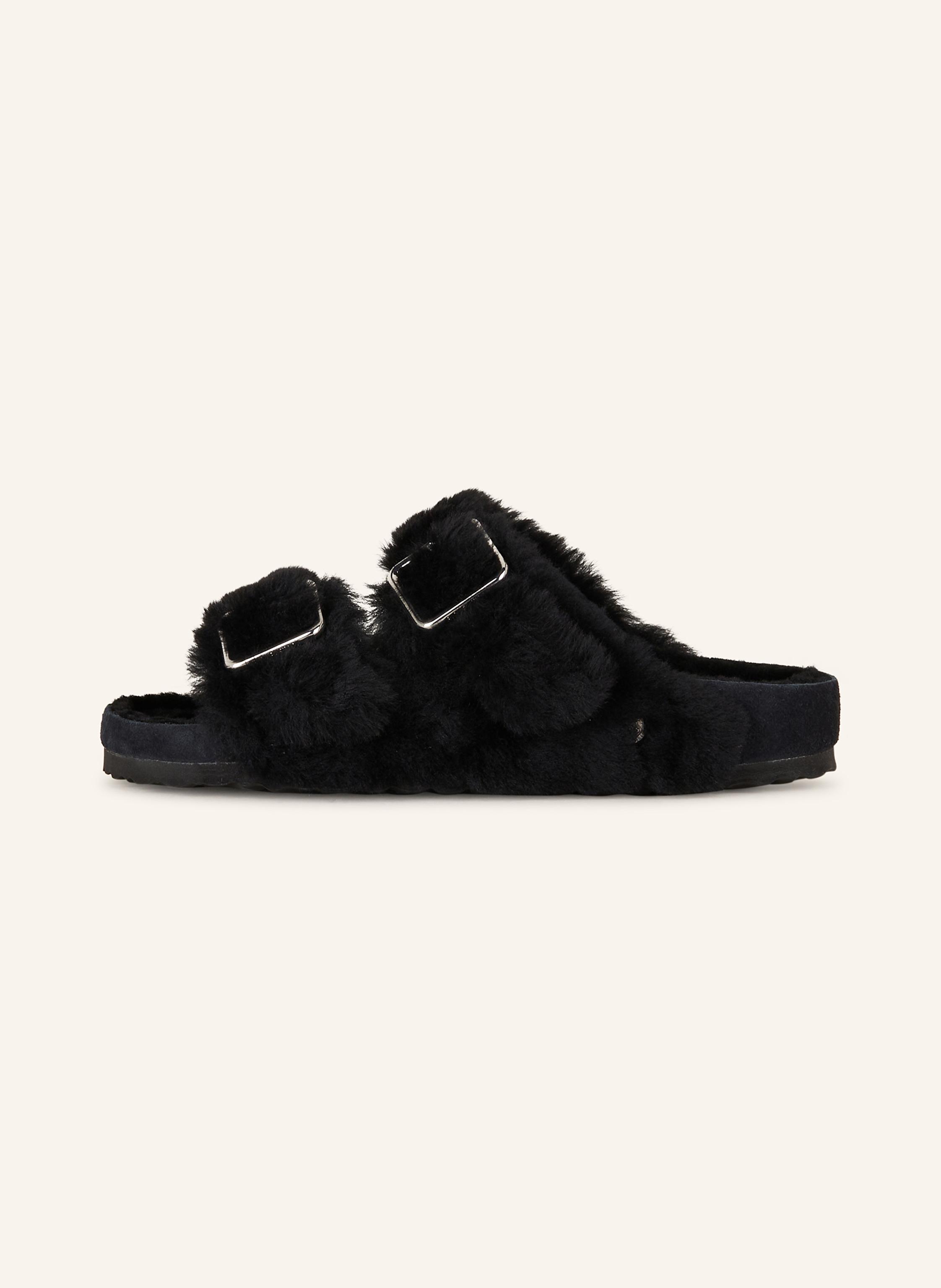 Thumbnail - 1774 Birkenstock Pantoletten Arizona Shearling Big Buckle schwarz