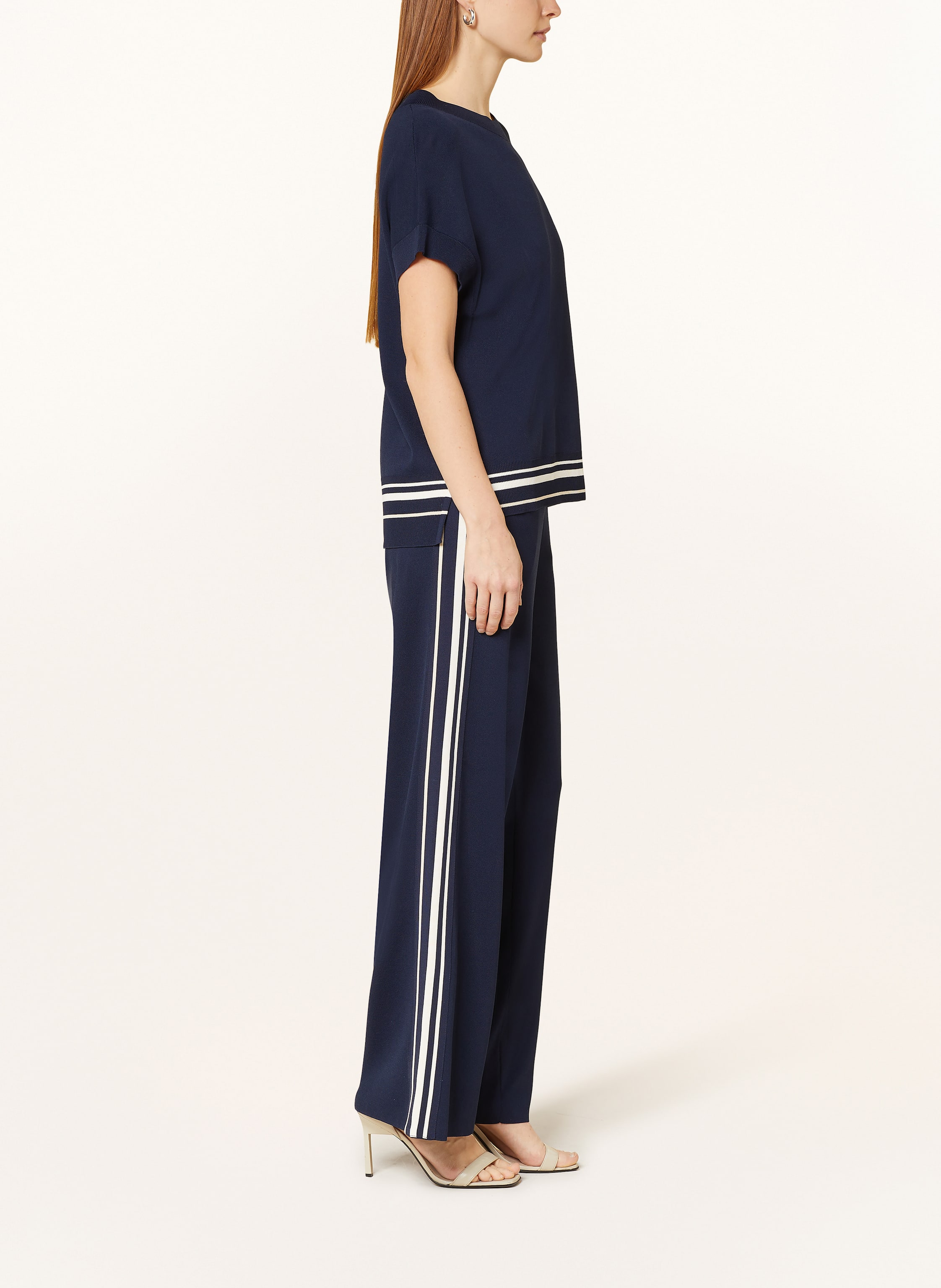 Thumbnail - Elena Miro Track Pants Mit Galonstreifen blau