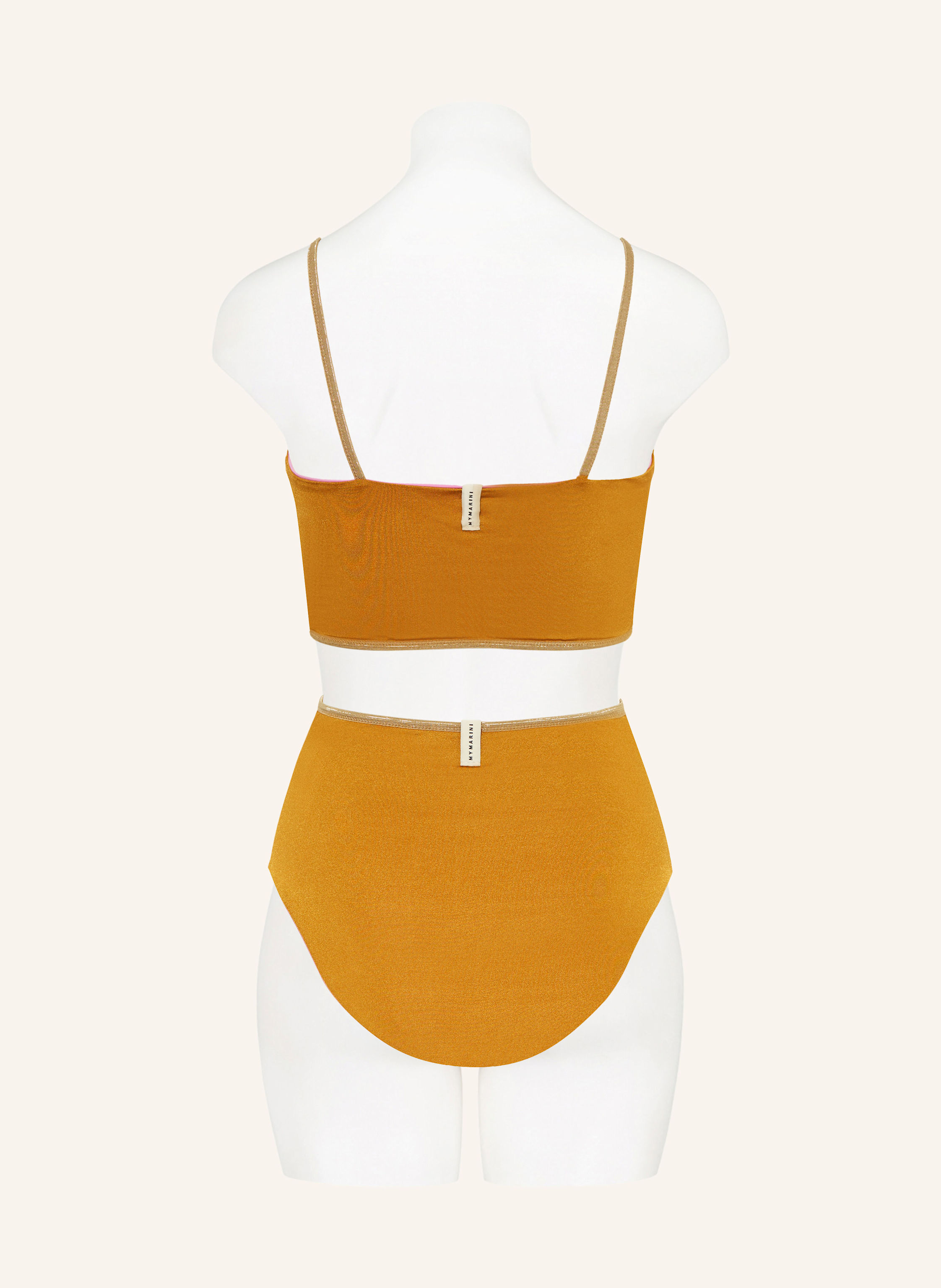 Thumbnail - Mymarini High-Waist-Bikini-Hose Shine Zum Wenden Mit Uv-Schutz 50+ rosa