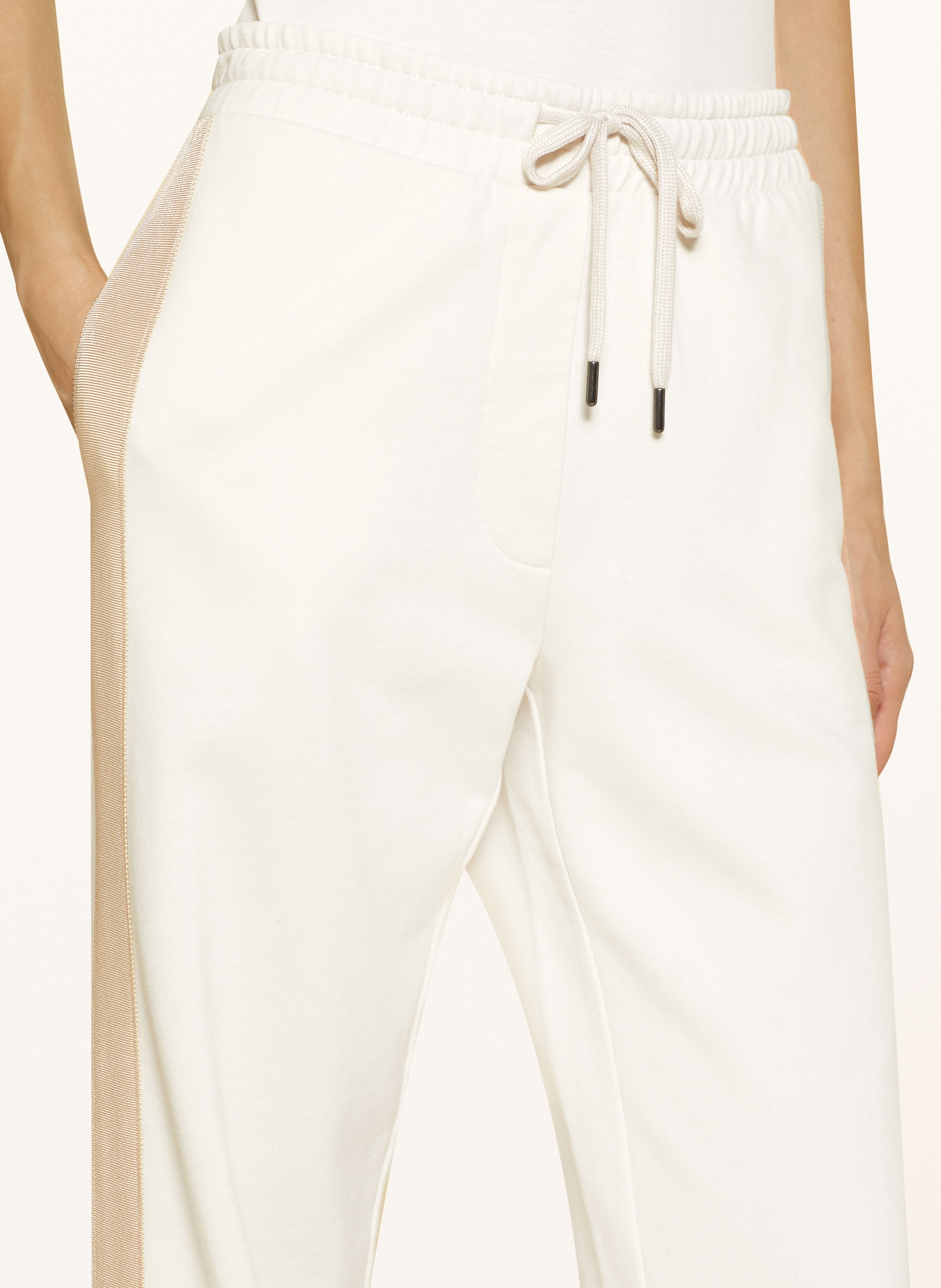 Thumbnail - Juvia Sweatpants Alida Mit Galonstreifen weiss