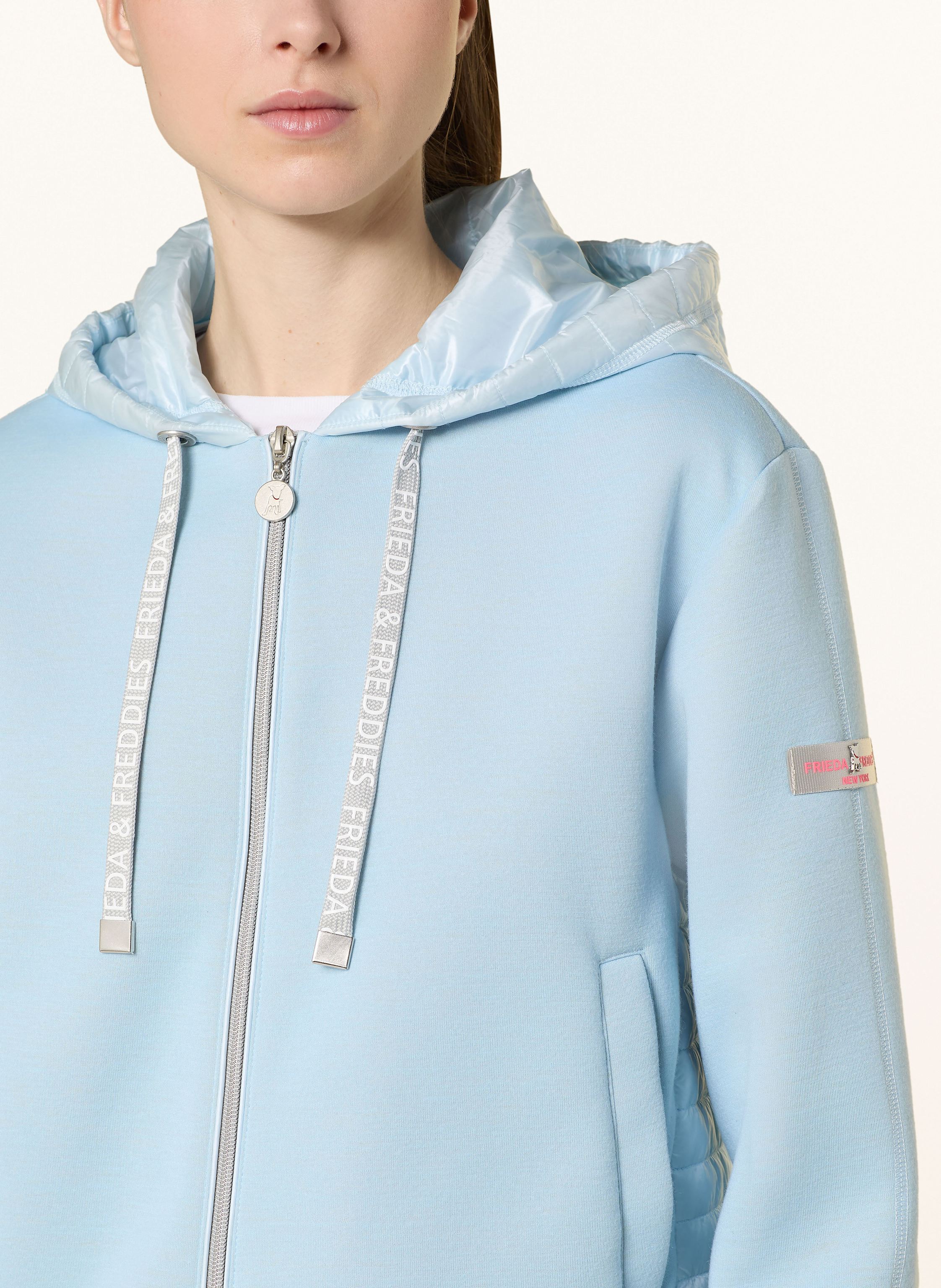Thumbnail - Frieda & Freddies Jacke Nixi Im Materialmix blau