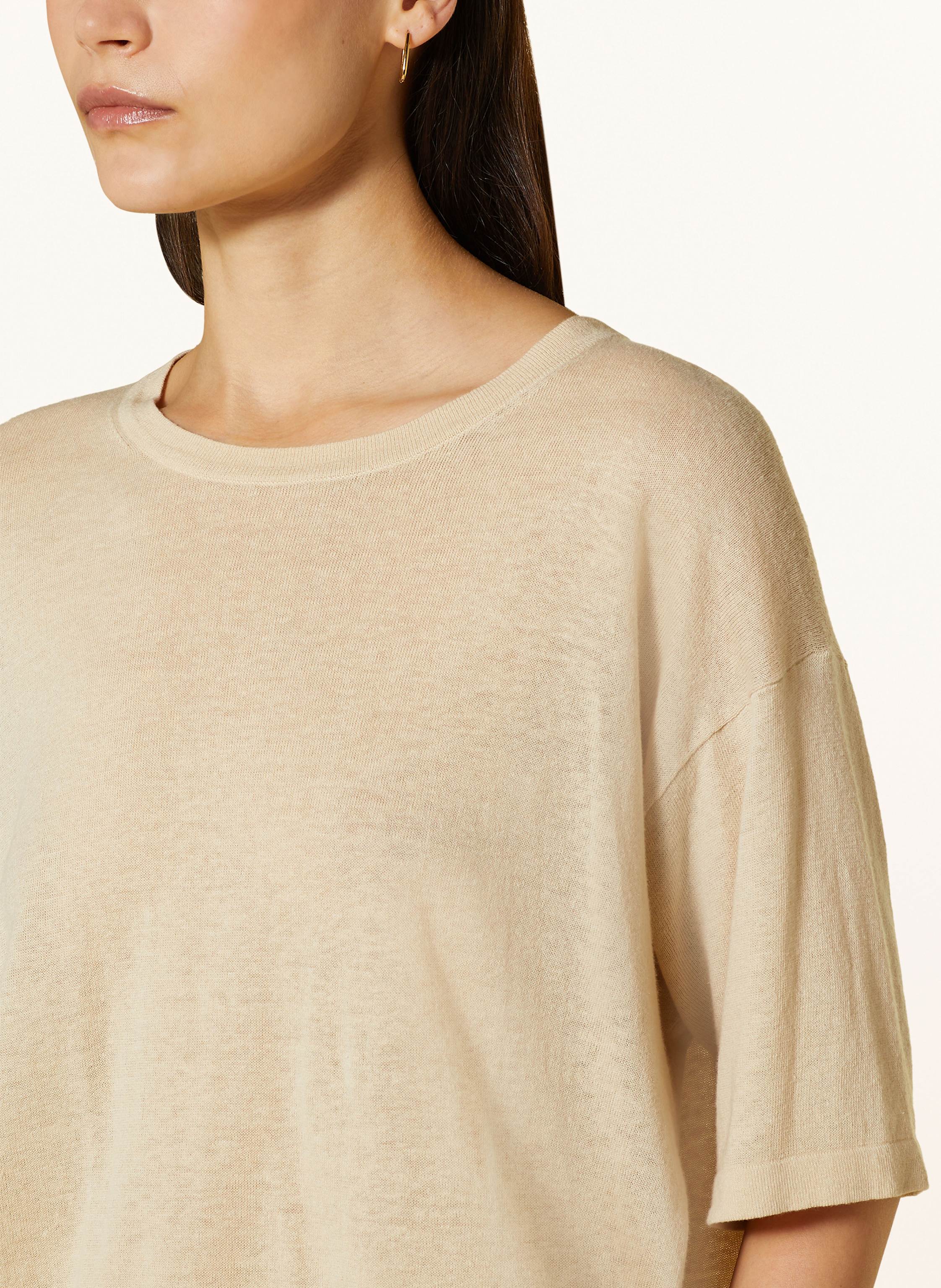 Thumbnail - Sminfinity Strickshirt Mit Leinen beige