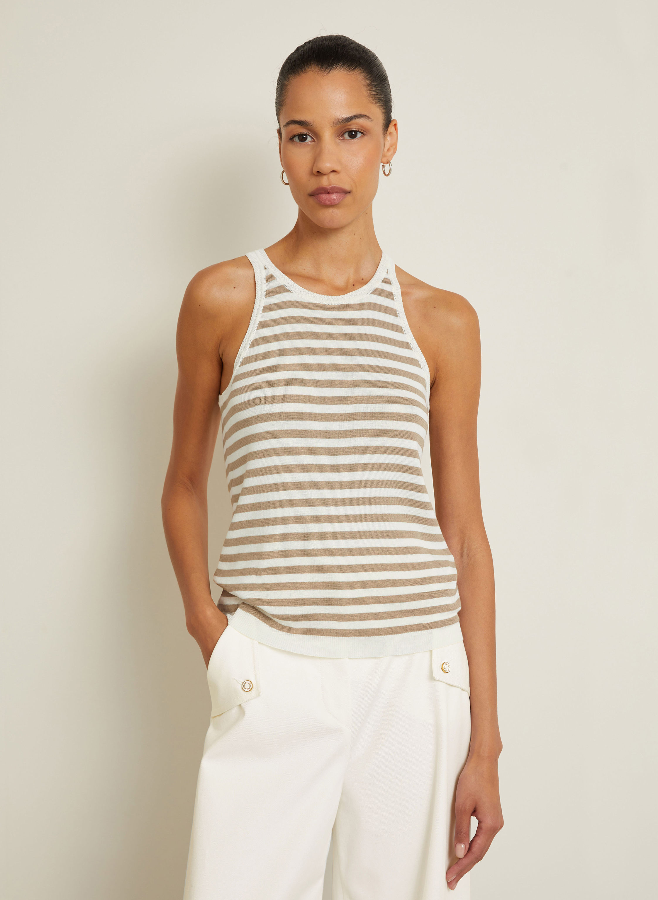 Thumbnail - Max Mara Stricktop Arnes weiss