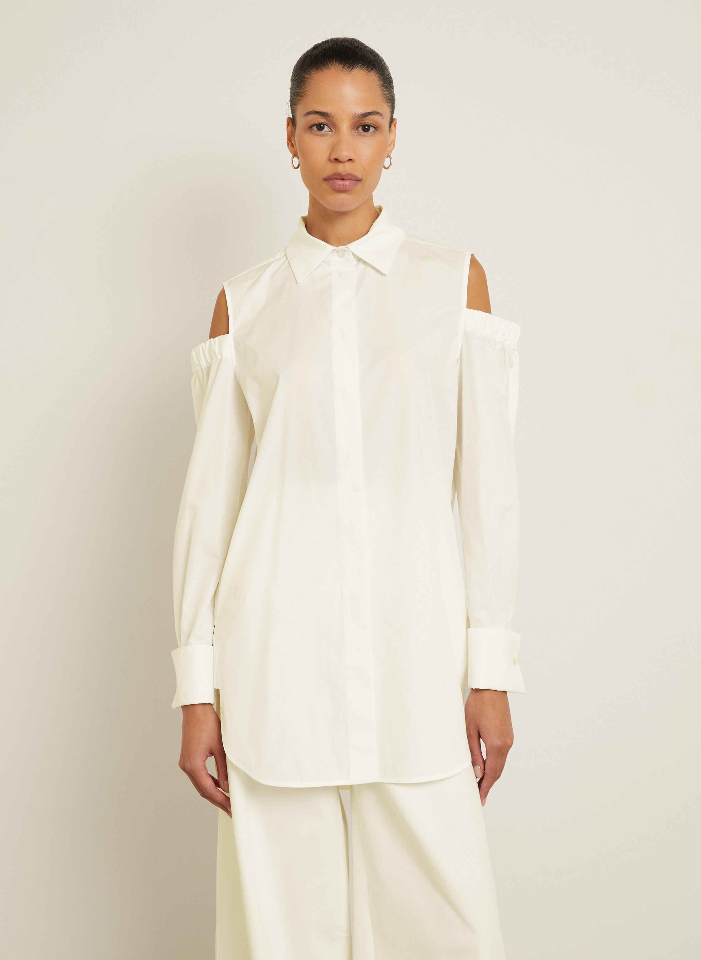 Thumbnail - Max Mara Cold-Shoulder-Bluse Ragni weiss