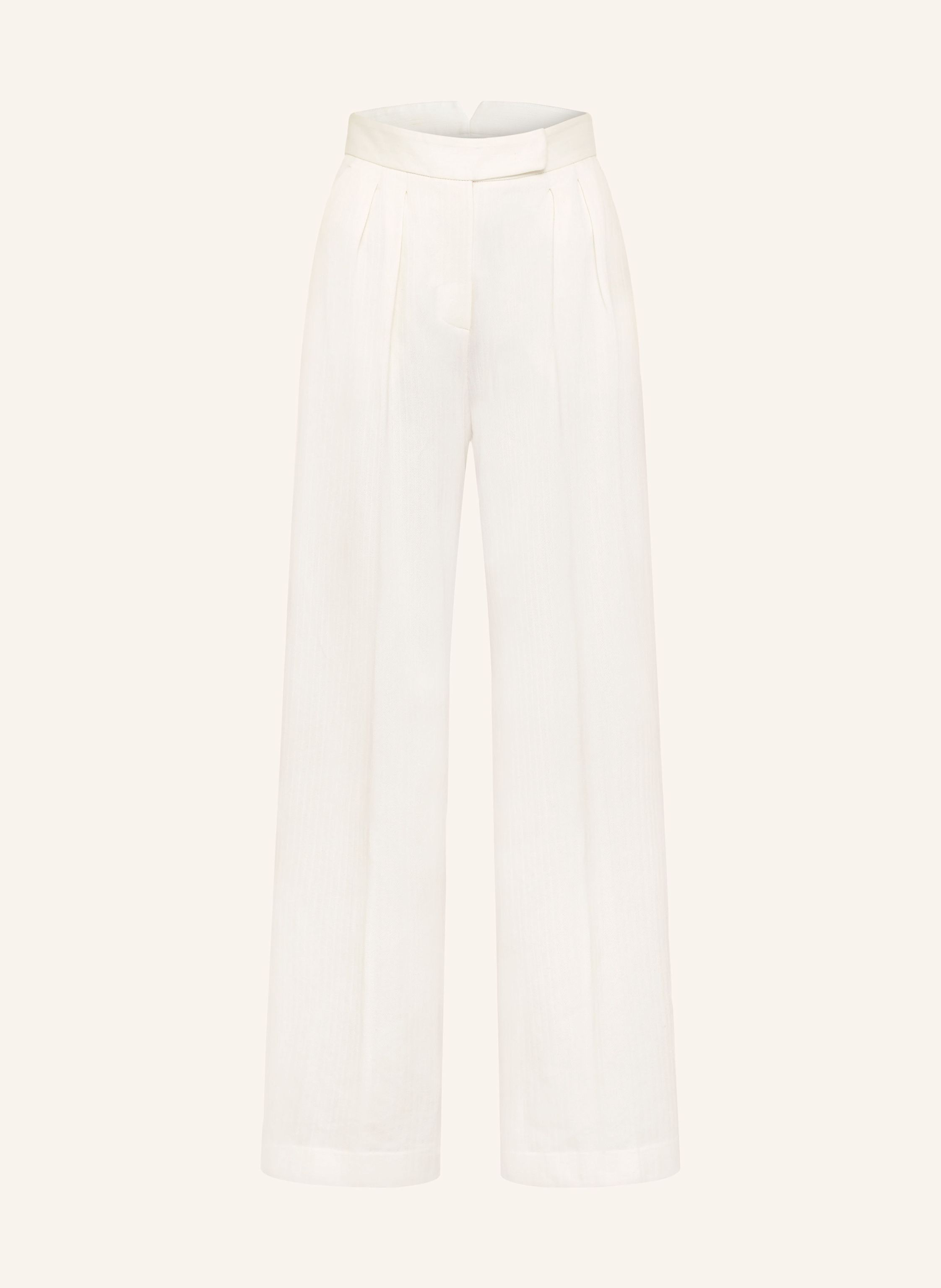 Max Mara CHENZIA wide leg trousers in white