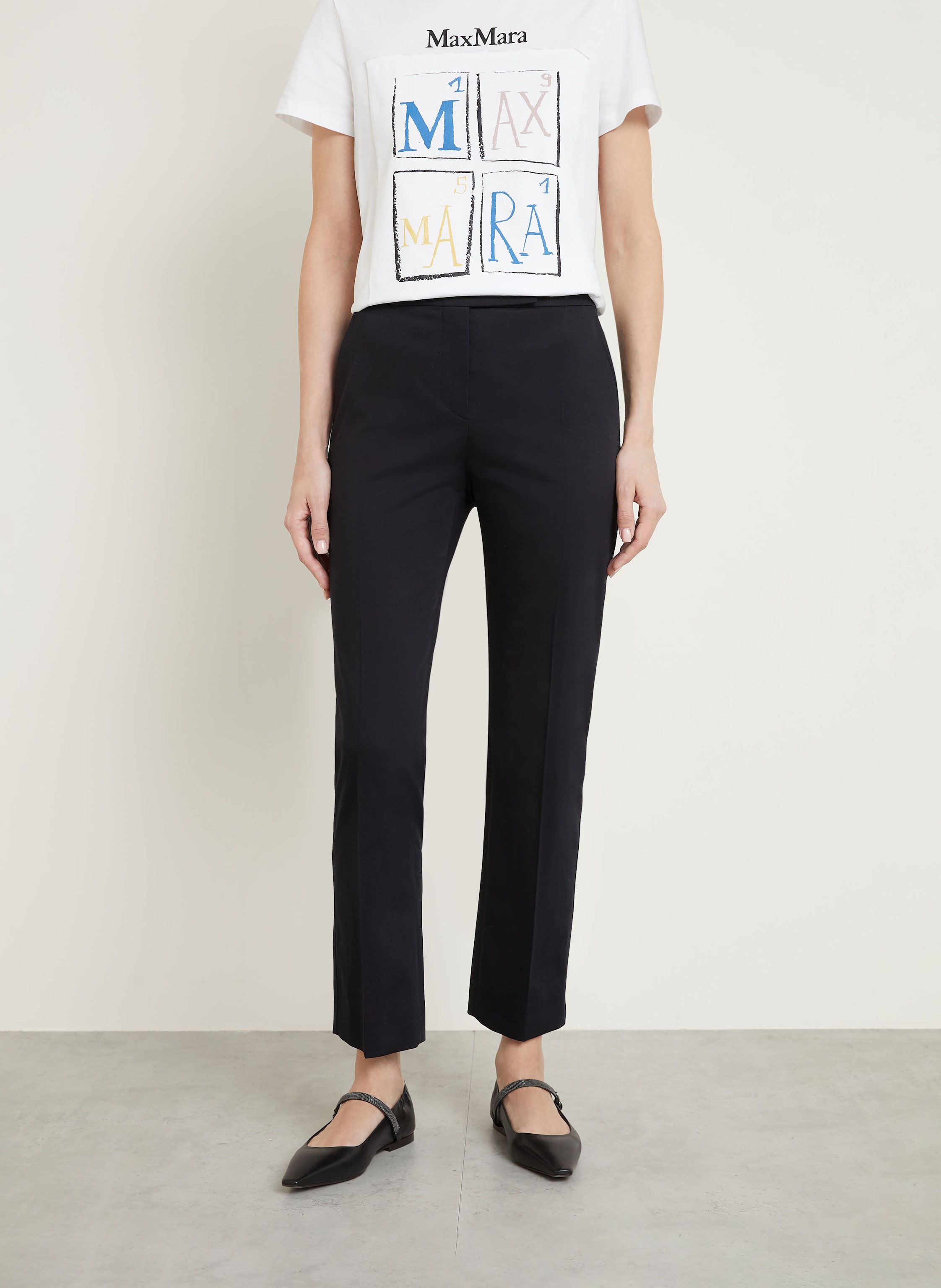 Thumbnail - Max Mara Hose Okra schwarz