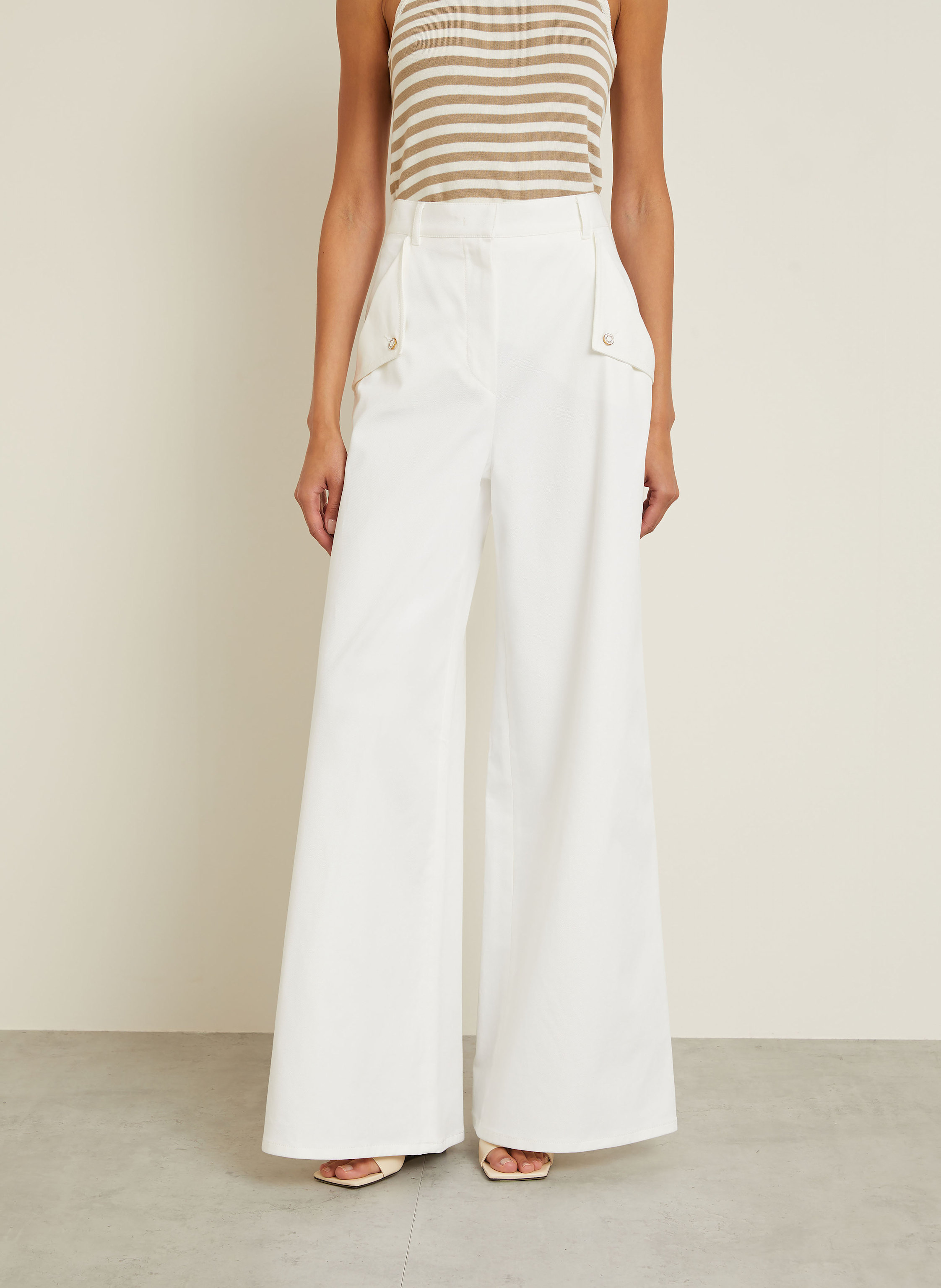 Thumbnail - Max Mara Flared Jeans Memore weiss