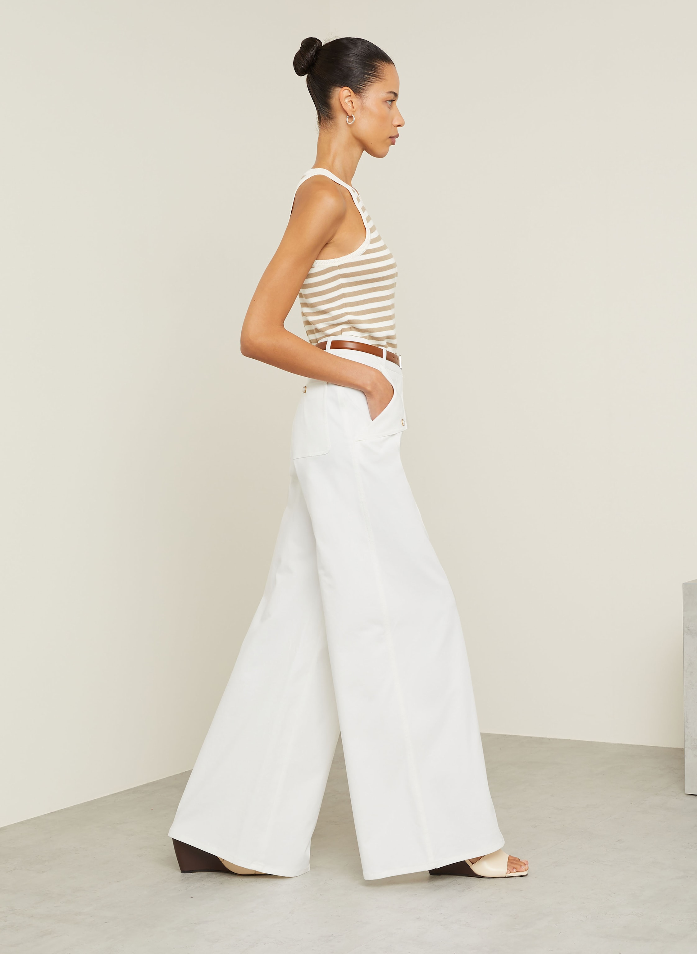 Thumbnail - Max Mara Flared Jeans Memore weiss