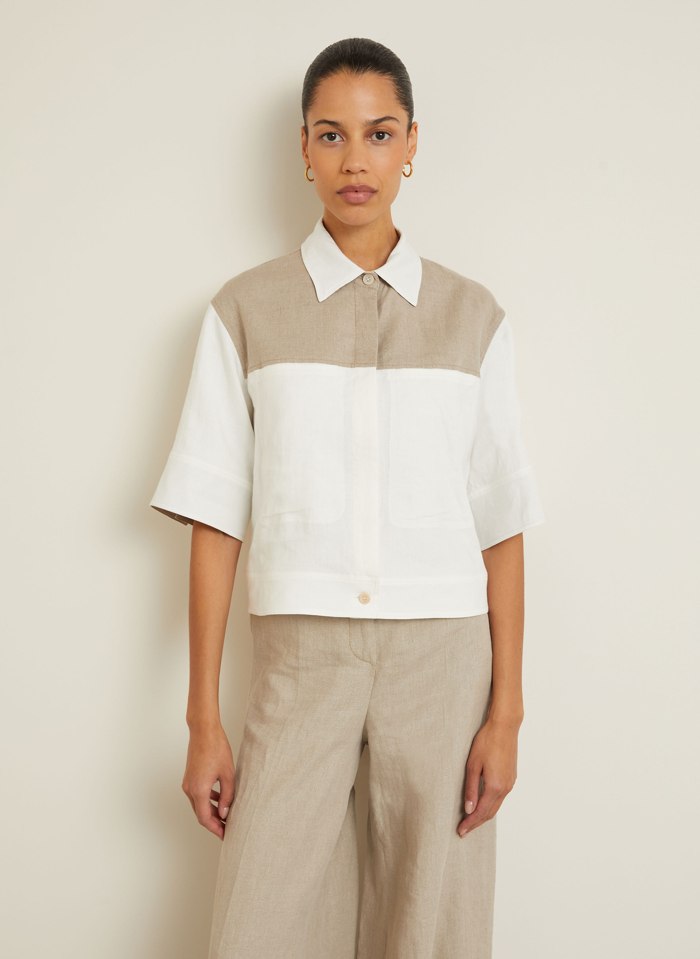 Thumbnail - Max Mara Leinen-Overjacket Radioso weiss