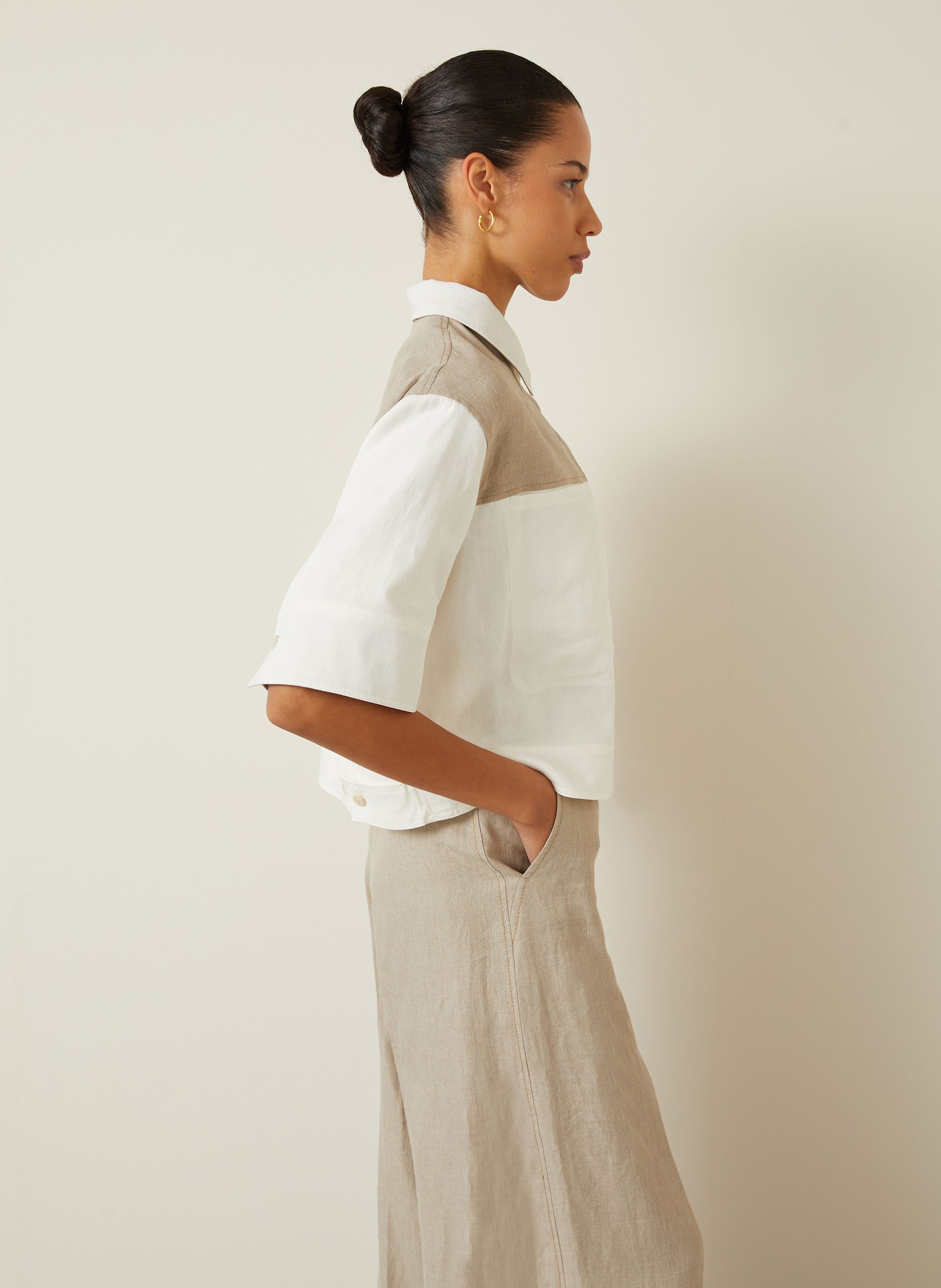 Thumbnail - Max Mara Leinen-Overjacket Radioso weiss