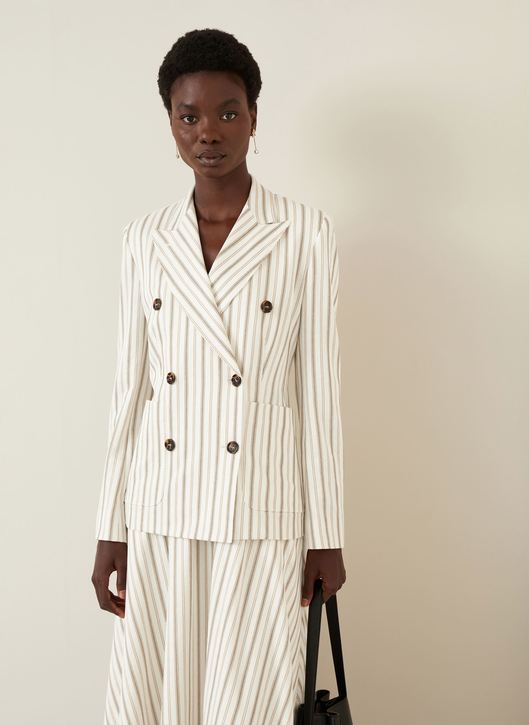 Thumbnail - Max Mara Blazer Pensile Mit Leinen beige