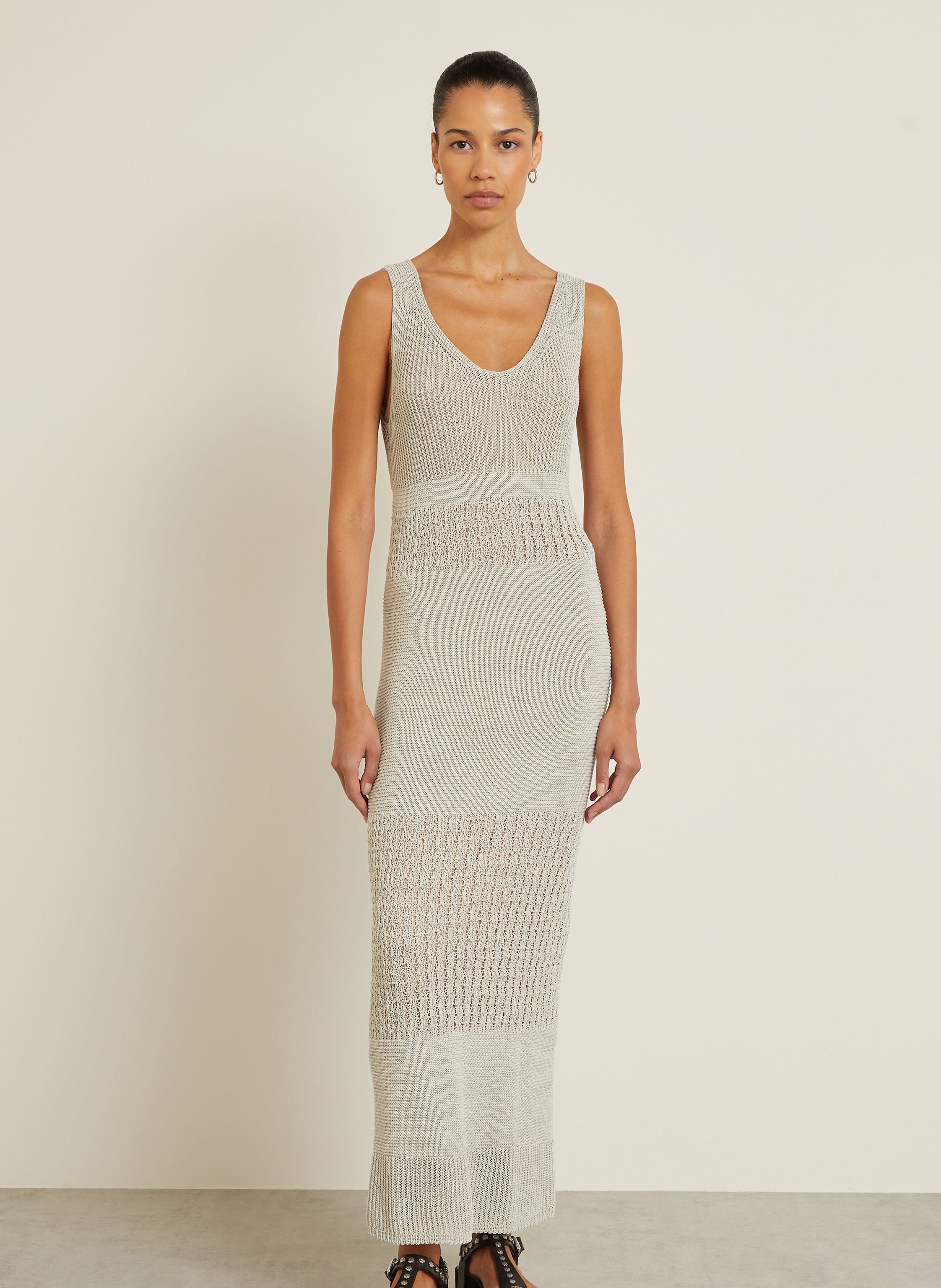 Thumbnail - Max Mara Strickkleid Valois beige