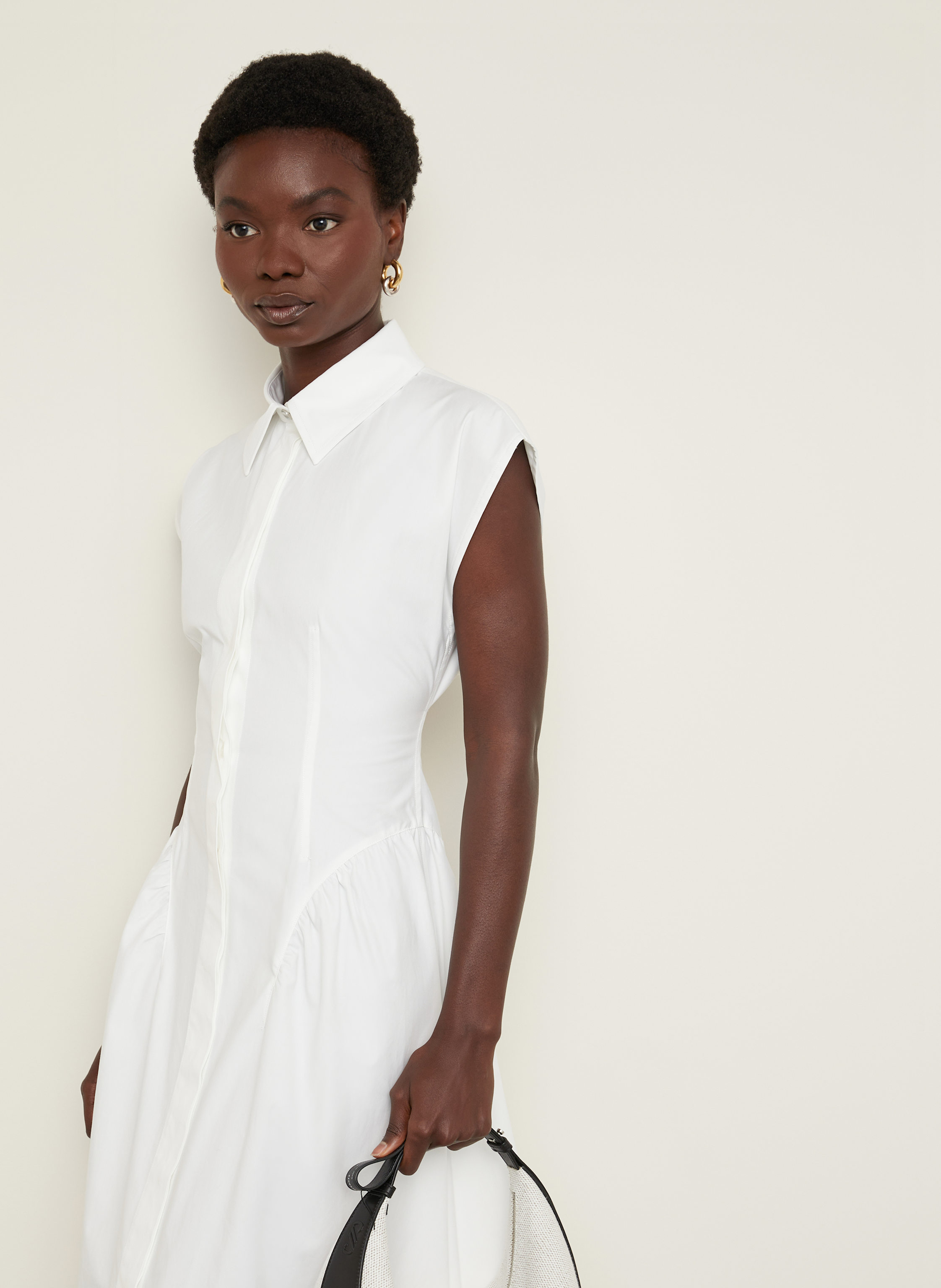 Thumbnail - Sportmax Hemdblusenkleid Fabiana weiss