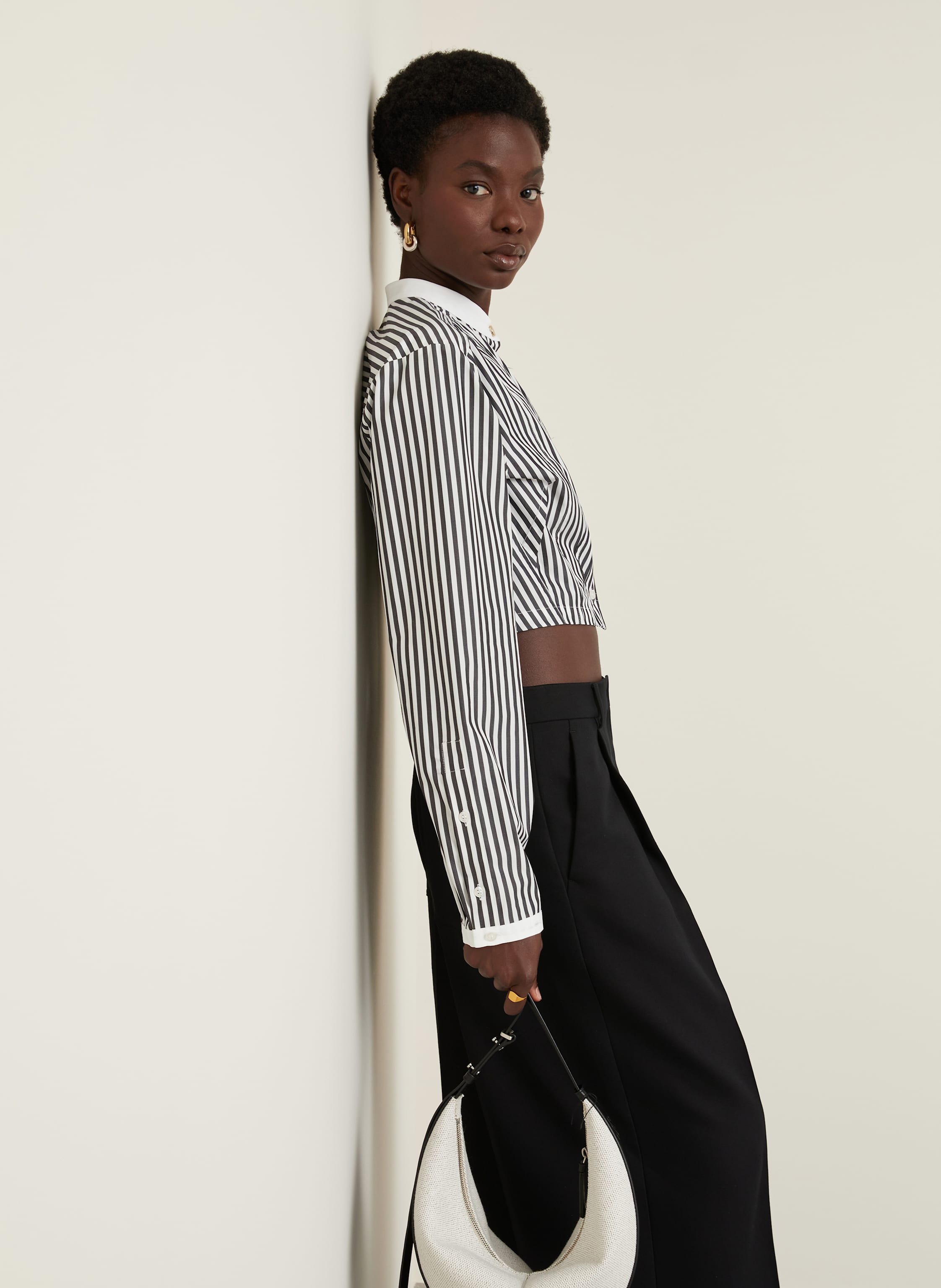 Thumbnail - Sportmax Cropped-Hemdbluse Abano schwarz