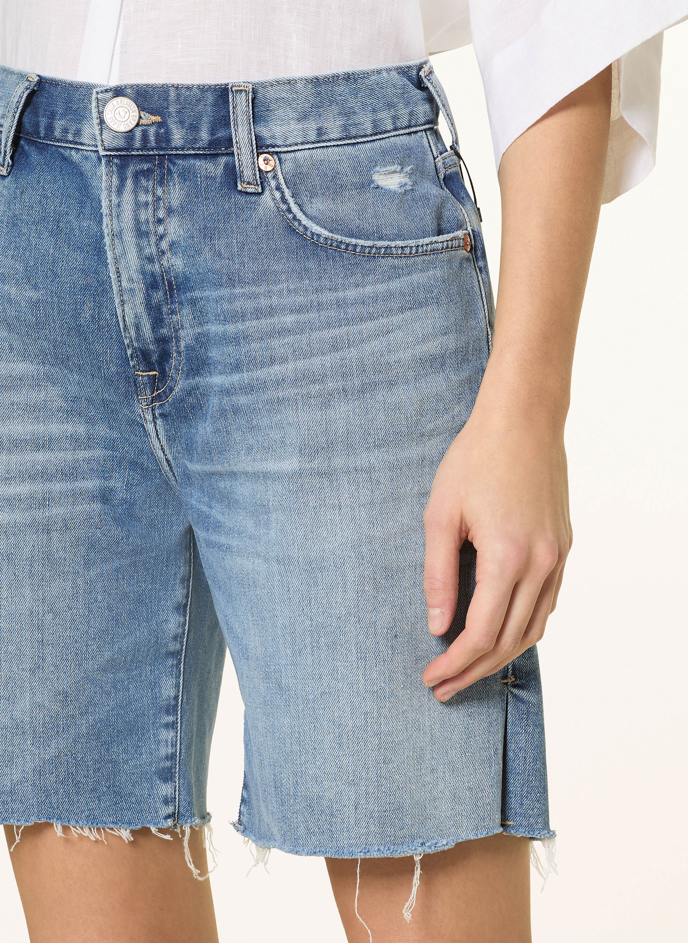 Thumbnail - True Religion Jeansshorts Leah blau