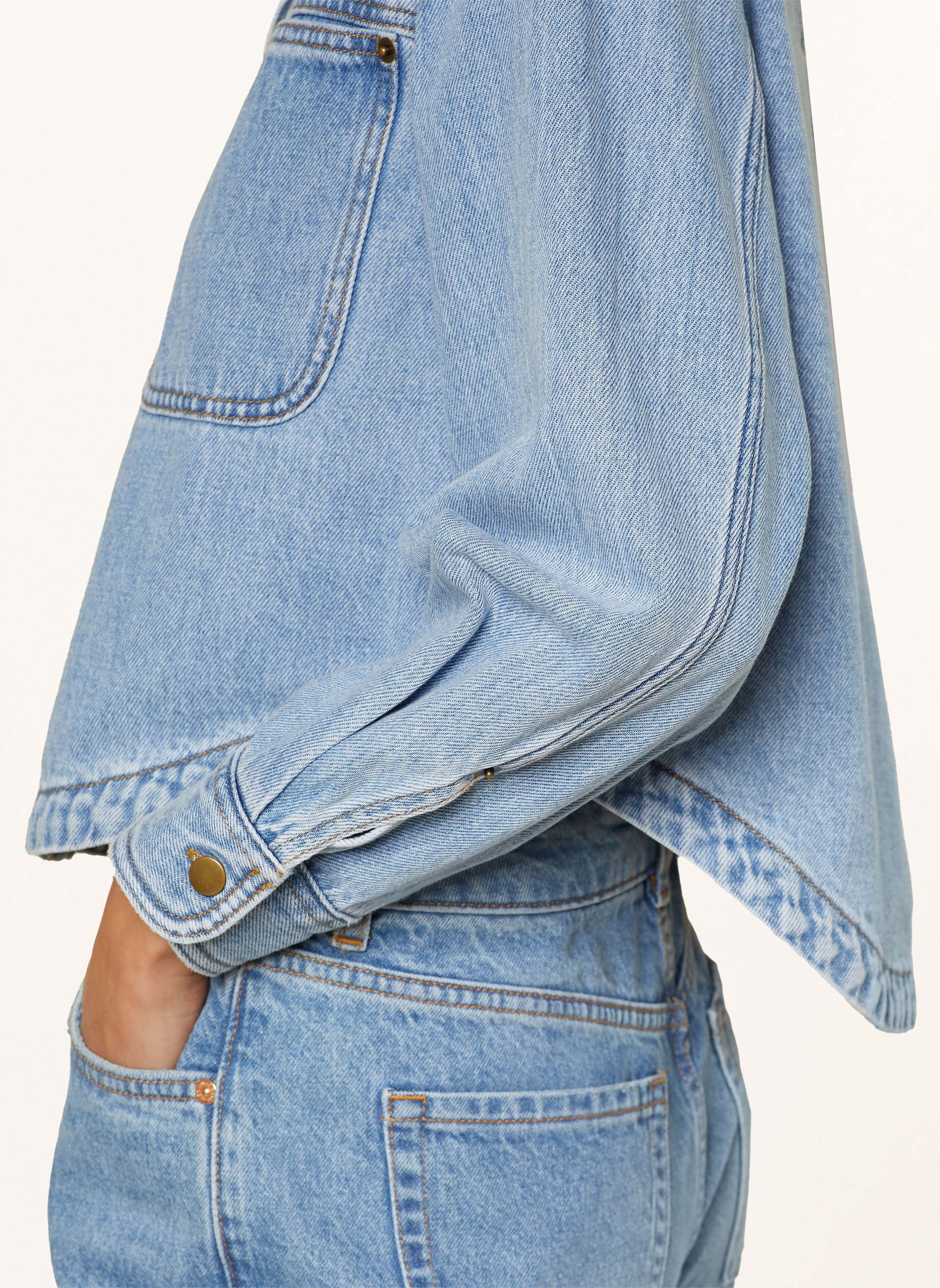 Thumbnail - Repeat Cropped-Jeansjacke blau