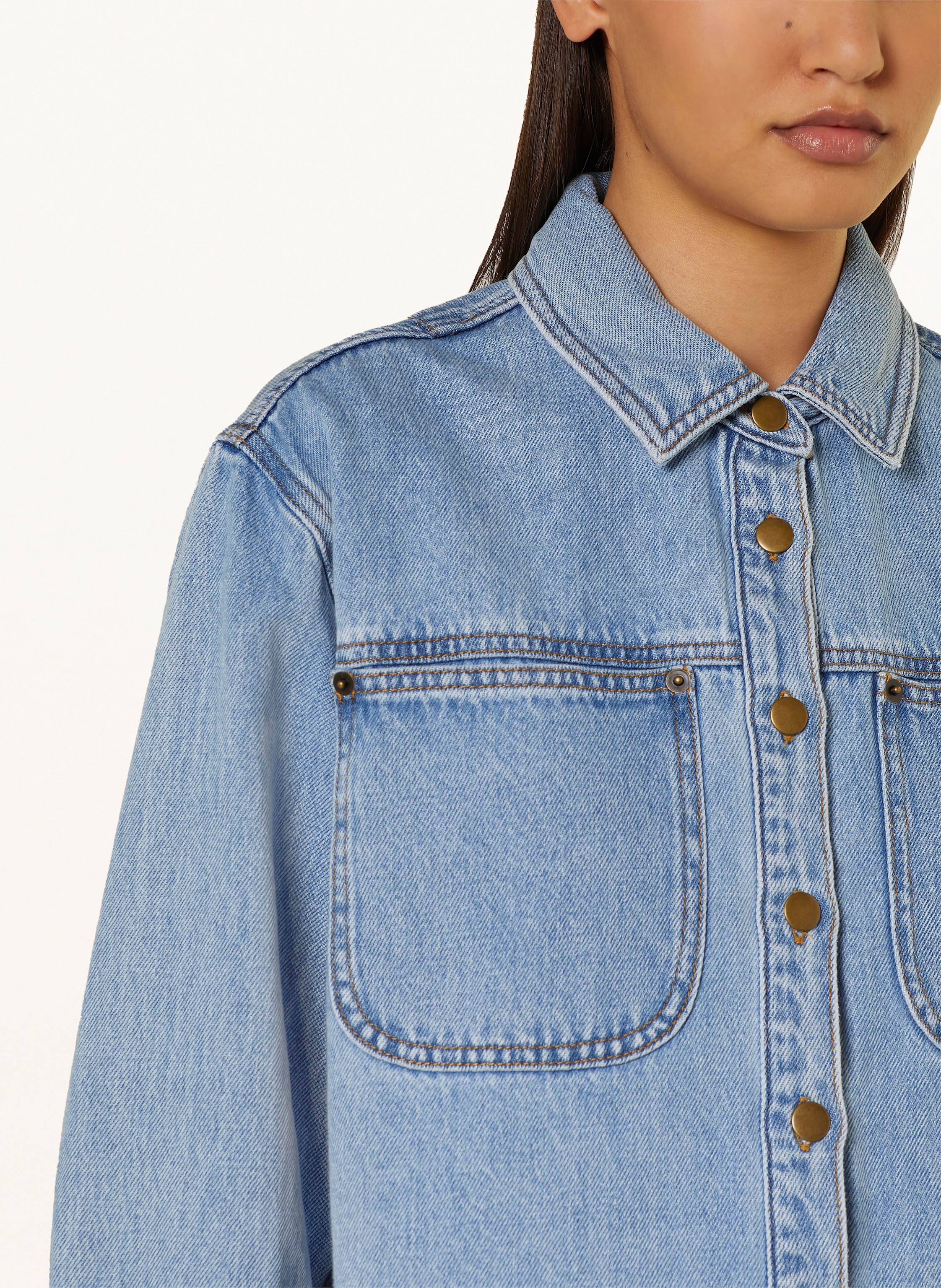 Thumbnail - Repeat Cropped-Jeansjacke blau