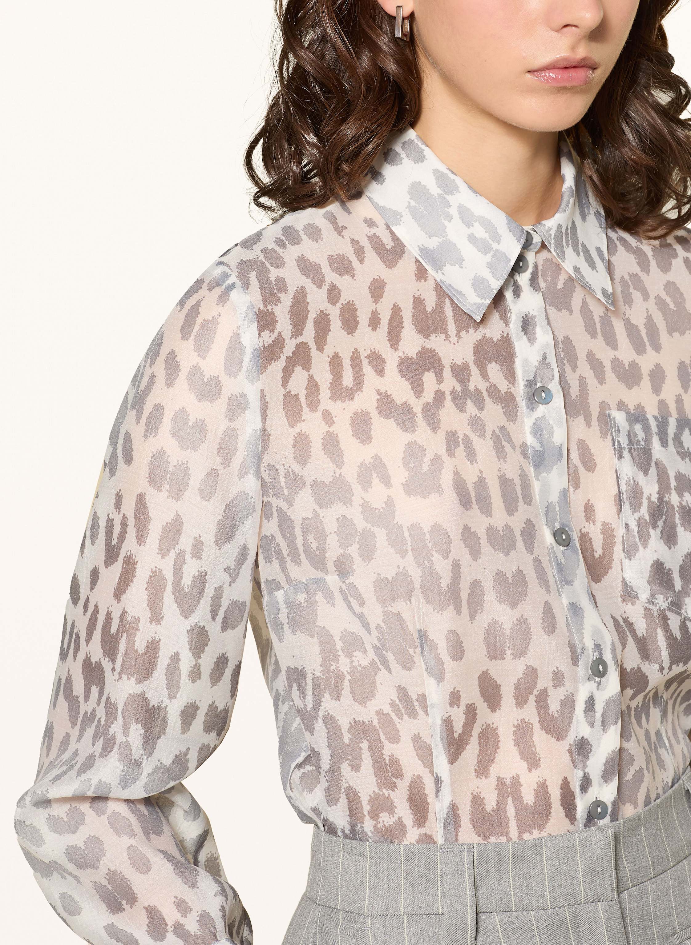 Thumbnail - Baum Und Pferdgarten Hemdbluse Miranda Mit Abnehmbarer Schluppe grau