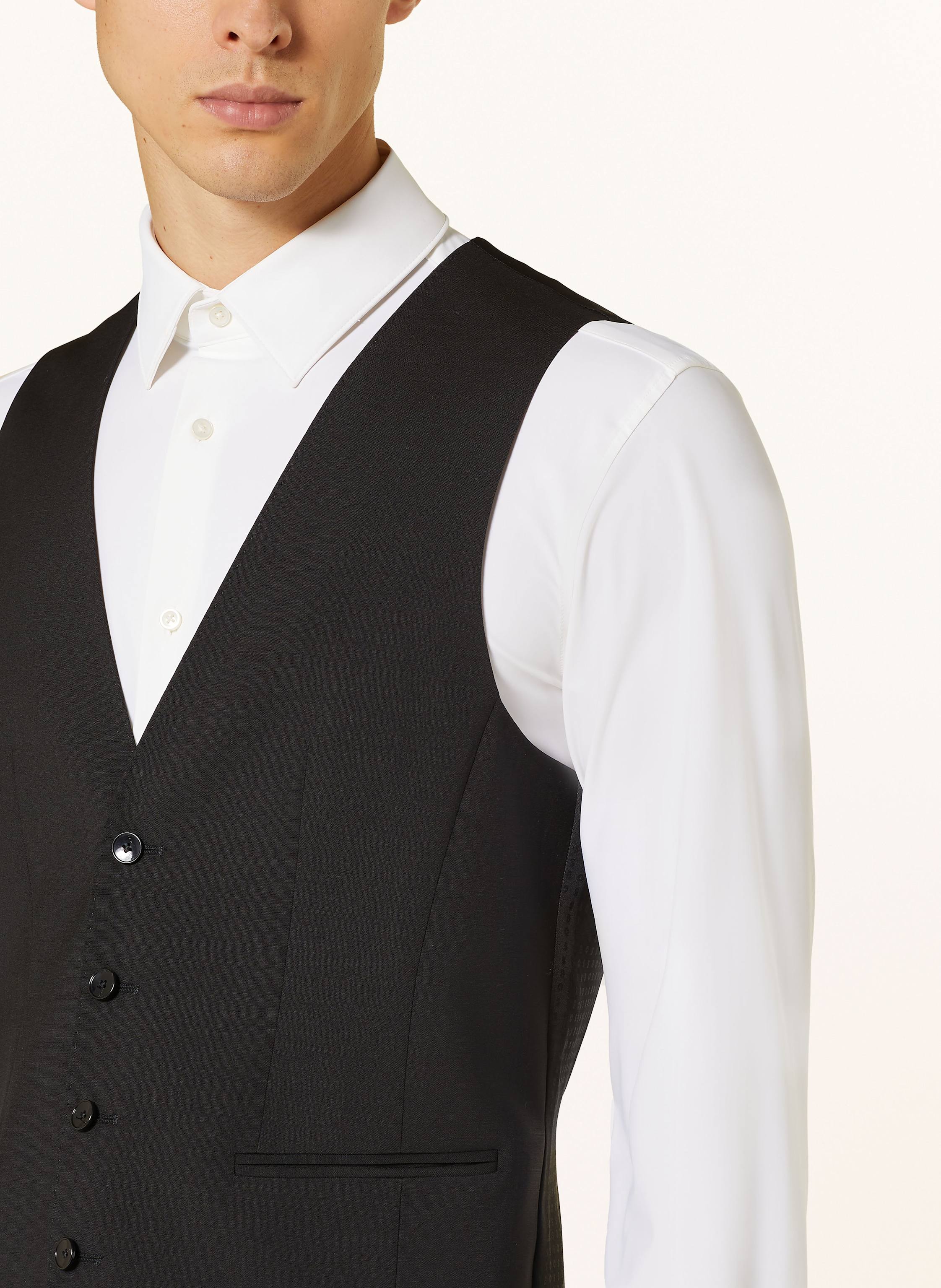 Thumbnail - Boss Anzugweste Huge Slim Fit schwarz