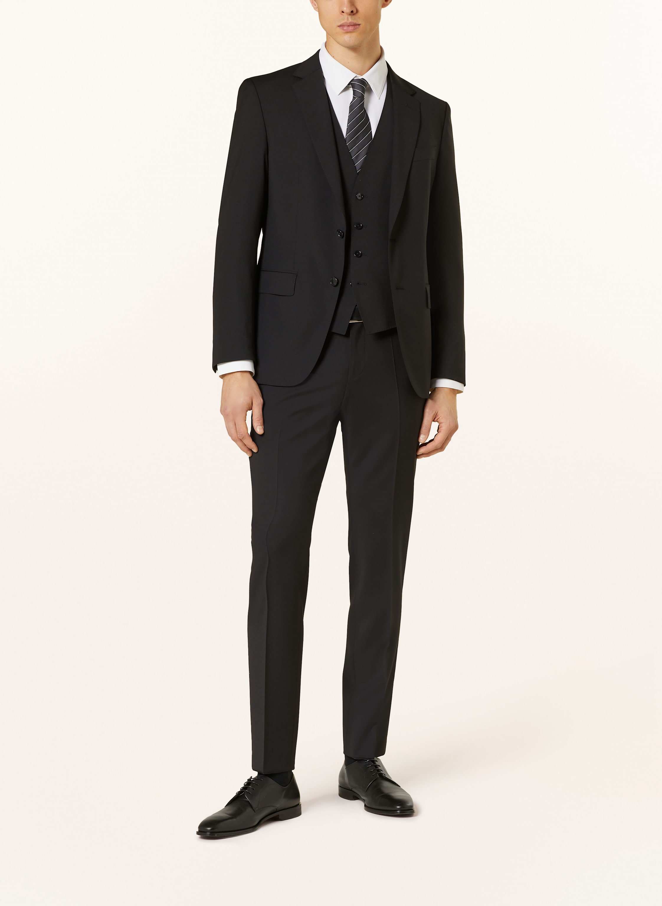 Thumbnail - Boss Anzugweste Huge Slim Fit schwarz