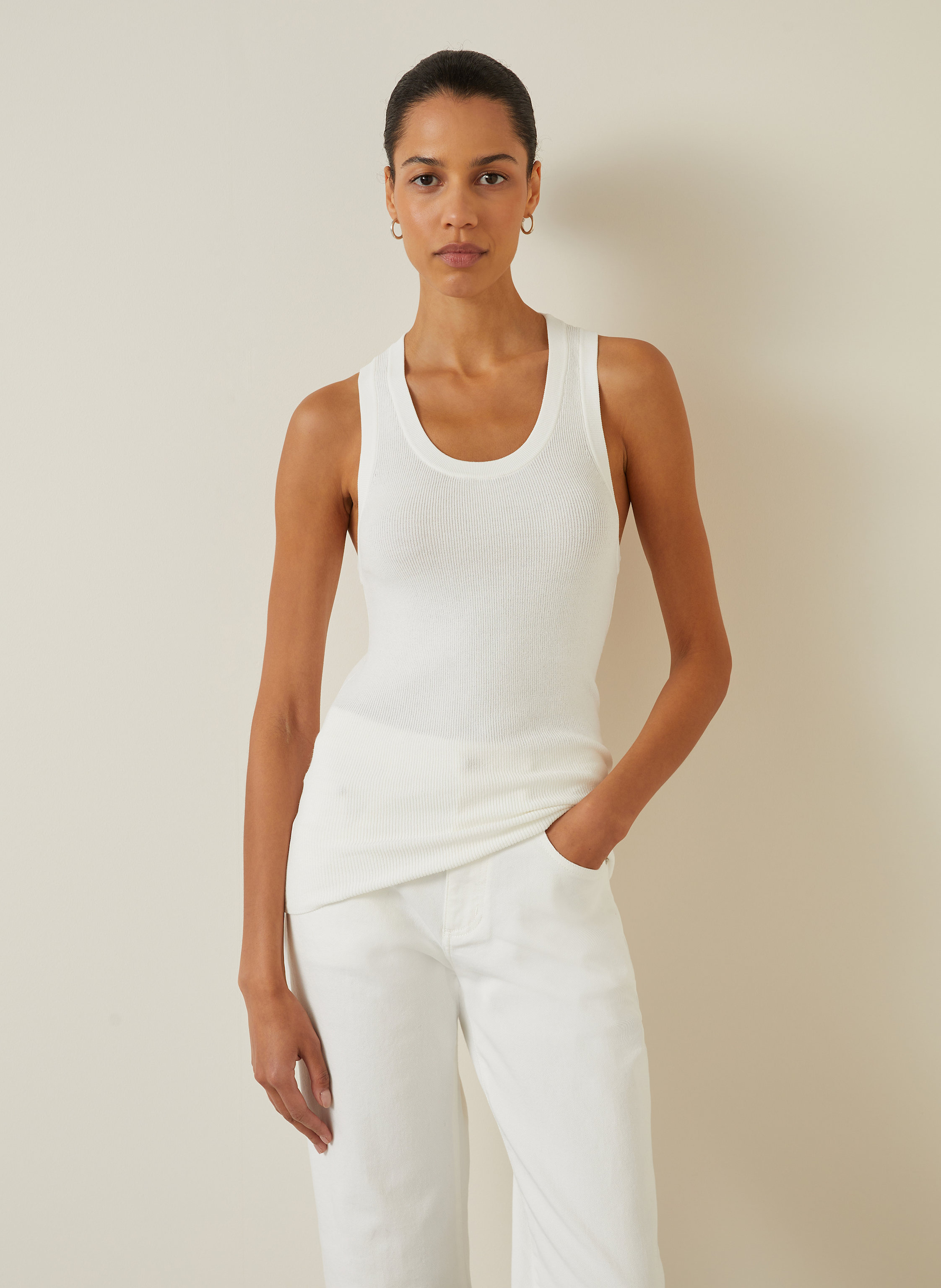 Thumbnail - Proenza Schouler Strick-Top Roberts weiss