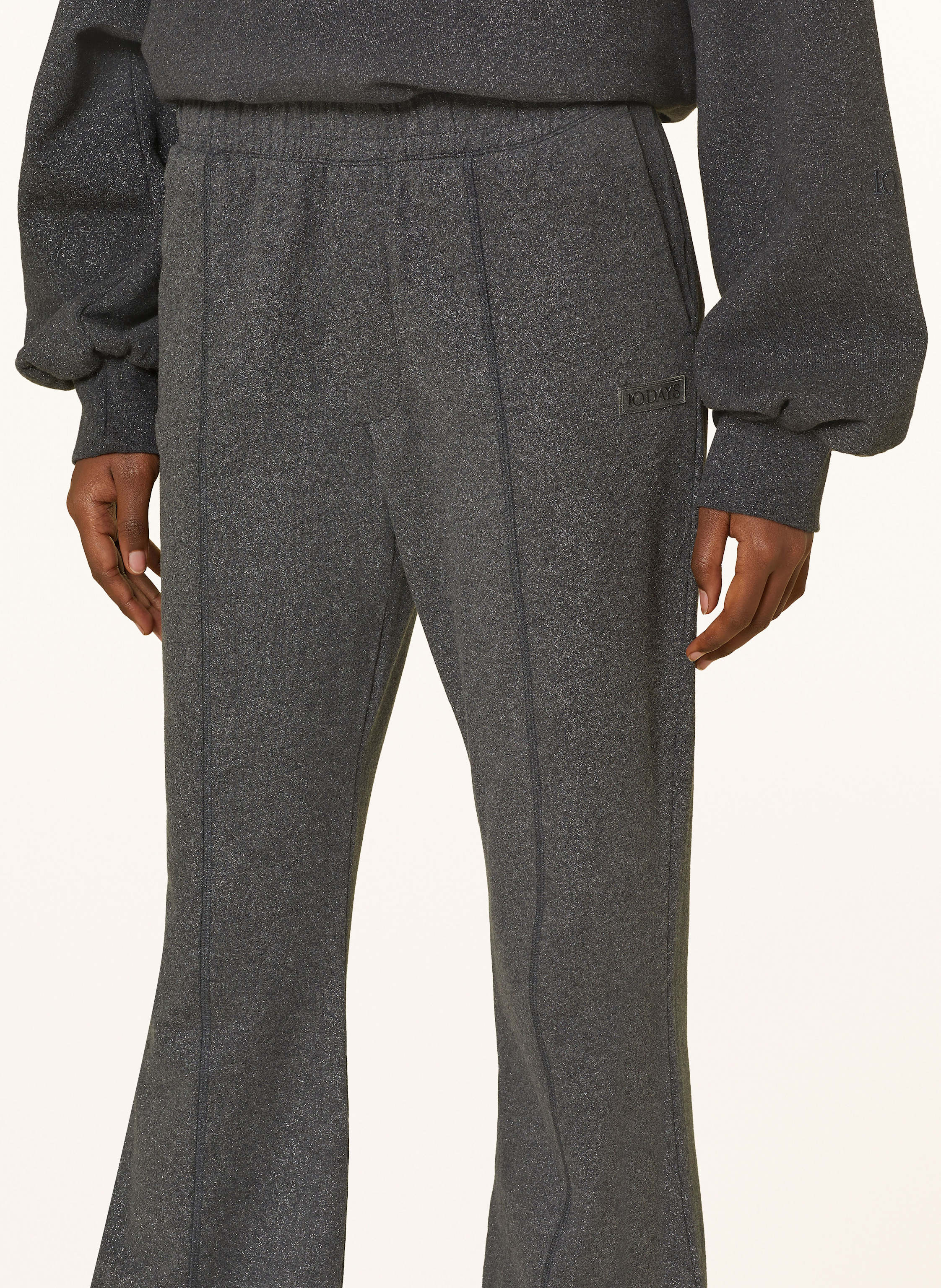 Thumbnail - 10days Sweatpants Mit Glitzergarn grau
