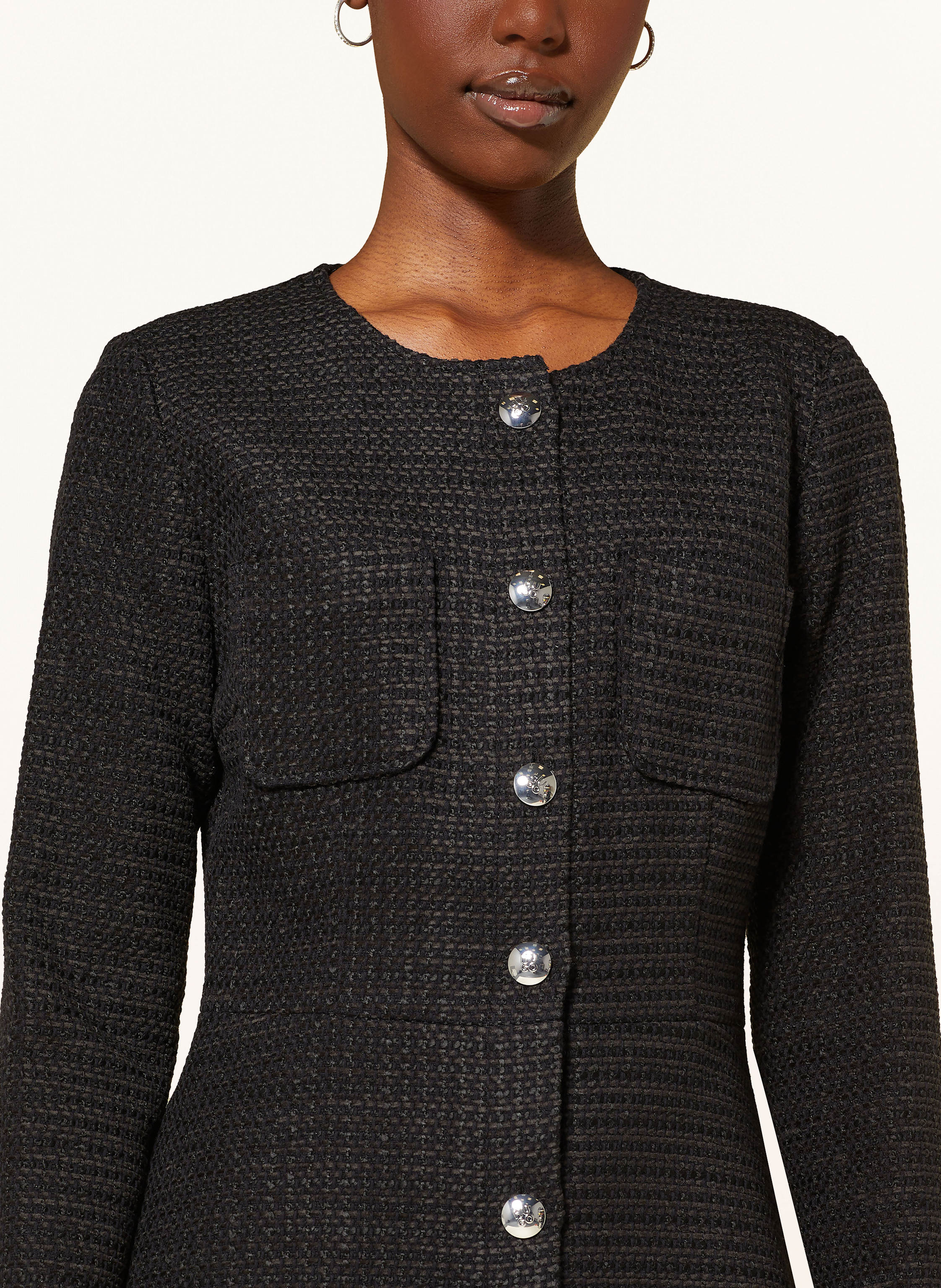 Thumbnail - Hugo Tweed-Kleid Karema schwarz