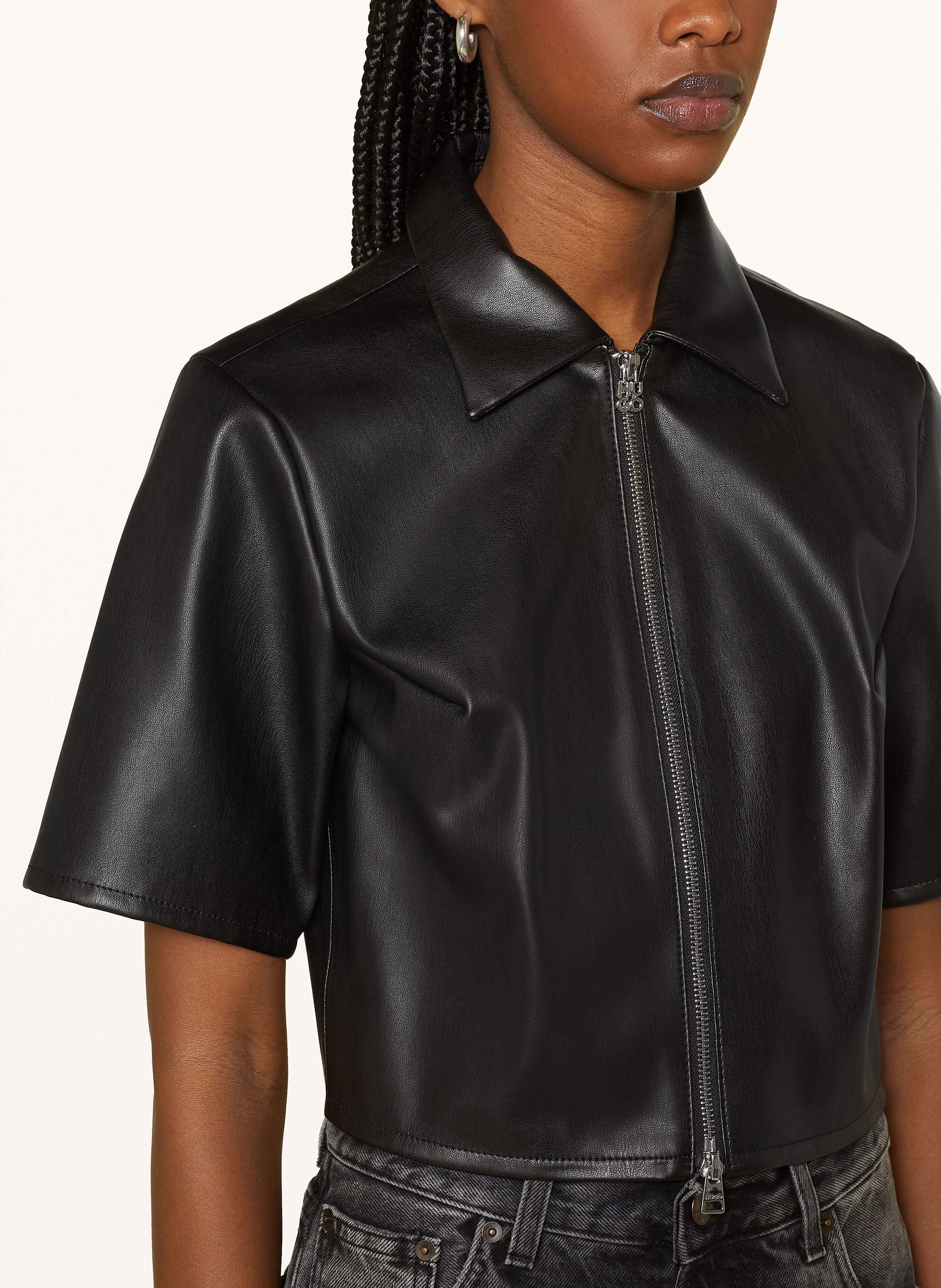 Thumbnail - Hugo Hemdblsue Ceni In Lederoptik schwarz