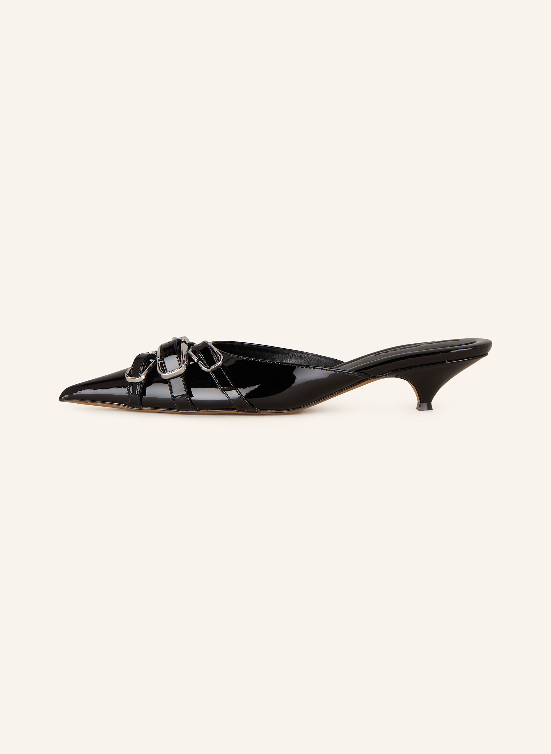Thumbnail - Marc Jacobs Lack-Mules The Emma Kitten Heel schwarz