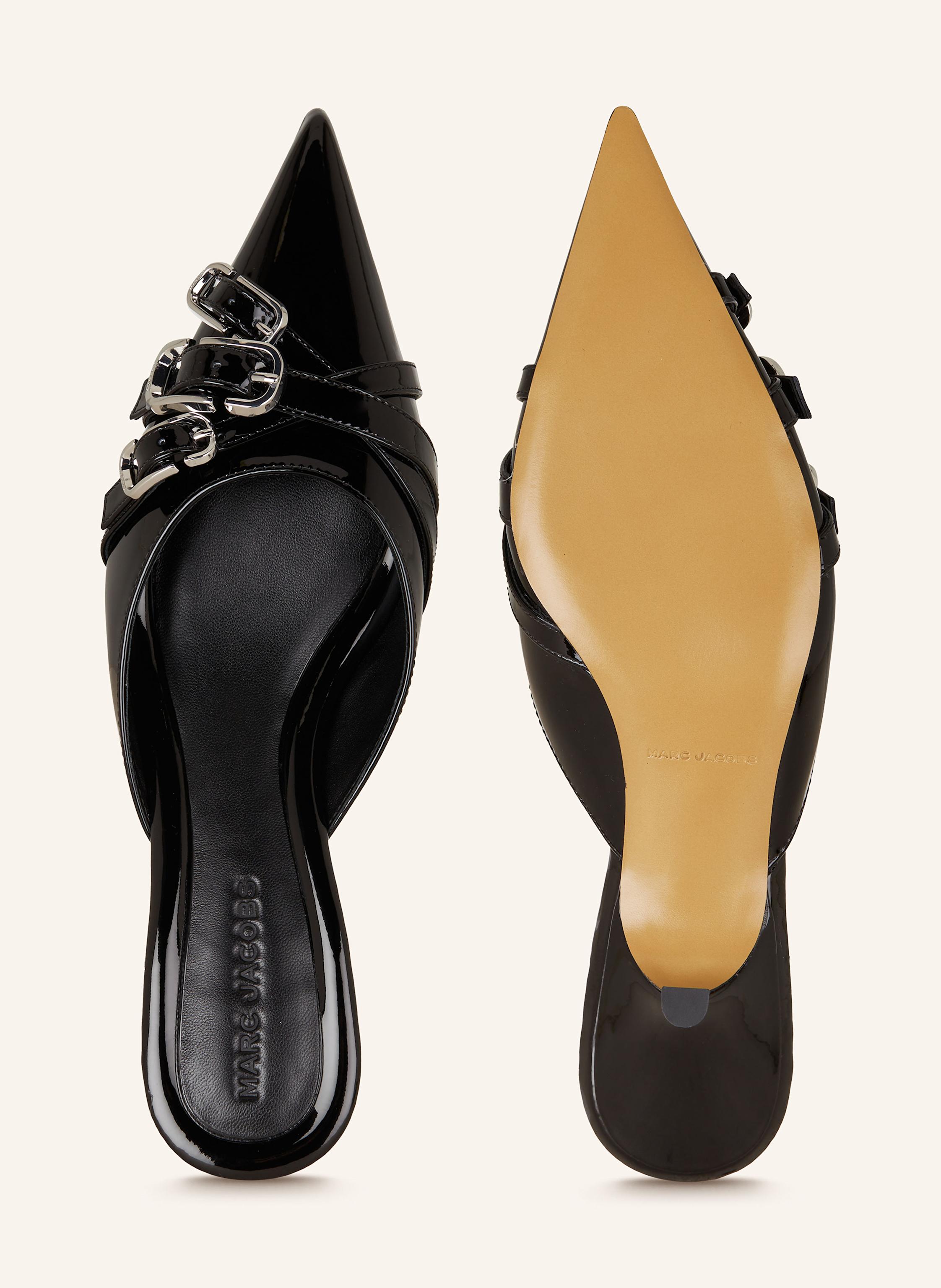 Thumbnail - Marc Jacobs Lack-Mules The Emma Kitten Heel schwarz
