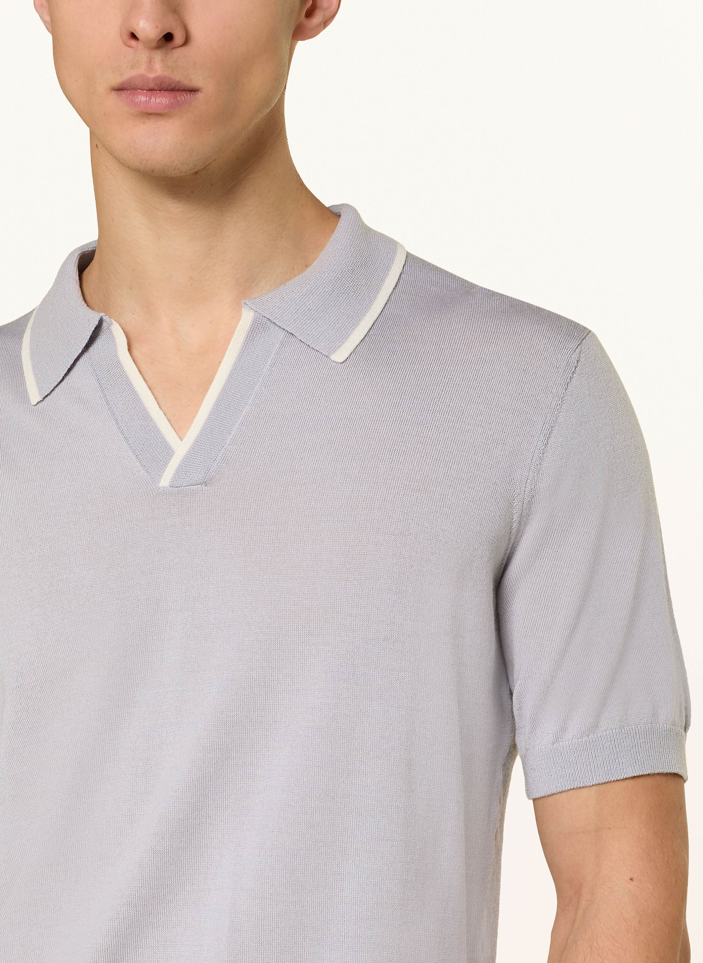 Thumbnail - Strokesman's Strick-Poloshirt grau