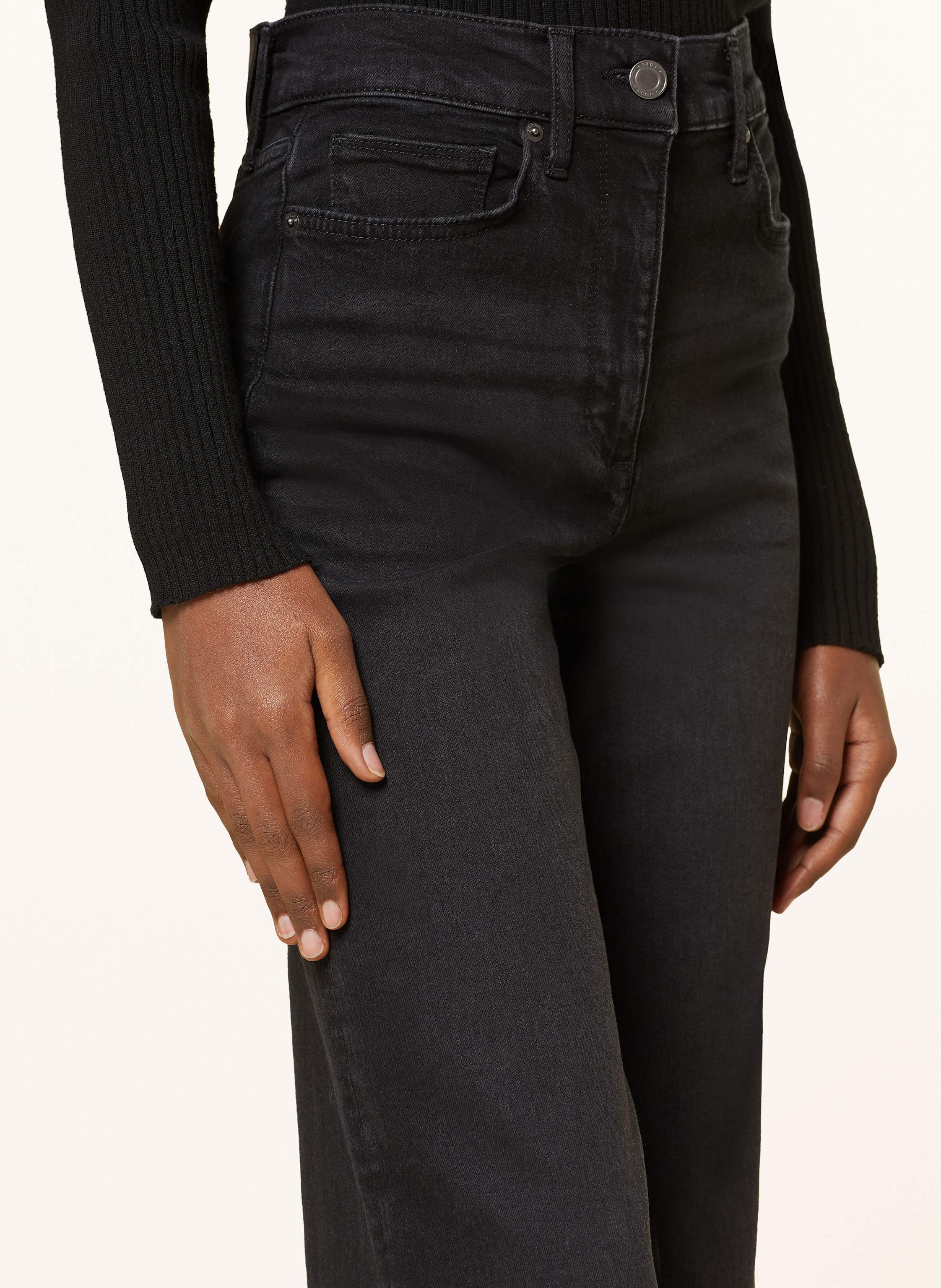 Thumbnail - Reiss Wide Leg Jeans Heather schwarz