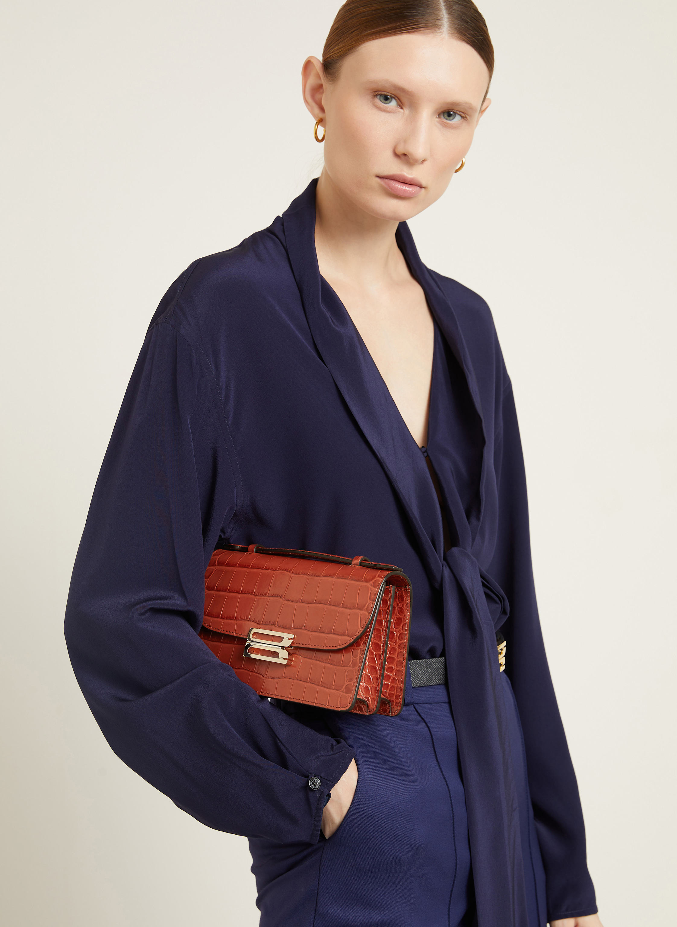 Thumbnail - Victoria Beckham Umhängetasche Dorian Mini braun