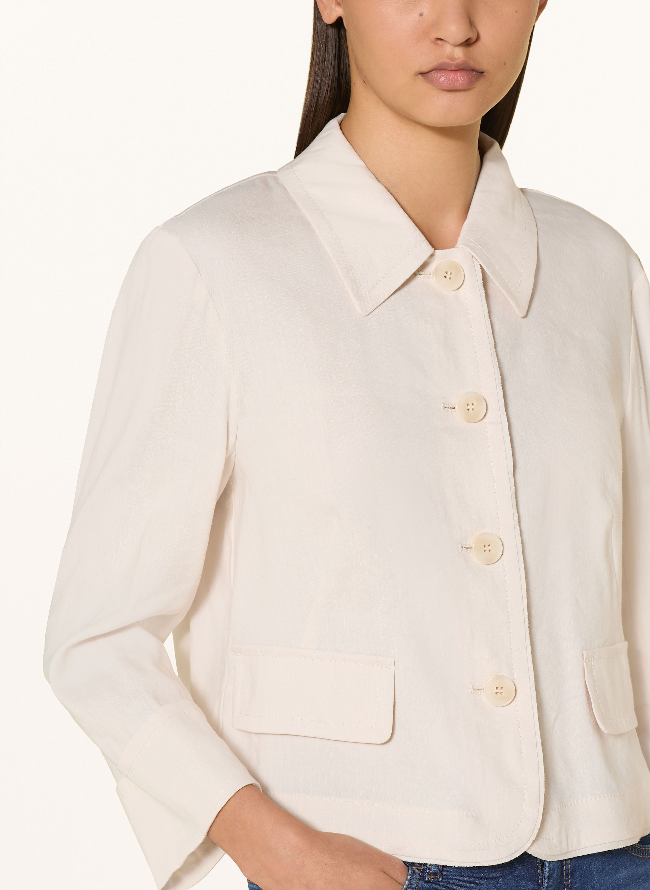 Thumbnail - Marc Cain Kastenjacke Mit Leinen beige