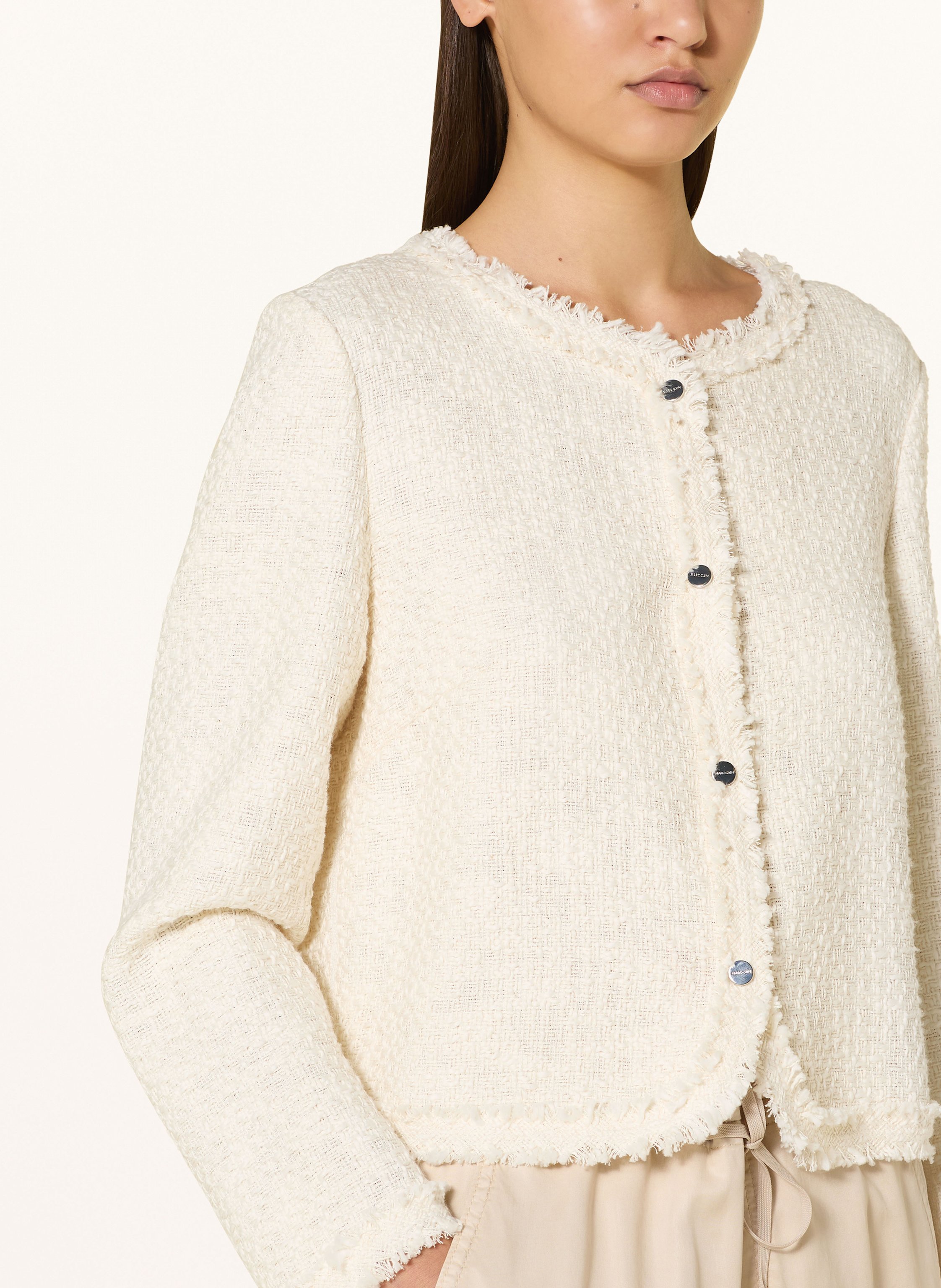 Thumbnail - Marc Cain Tweed-Jacke weiss