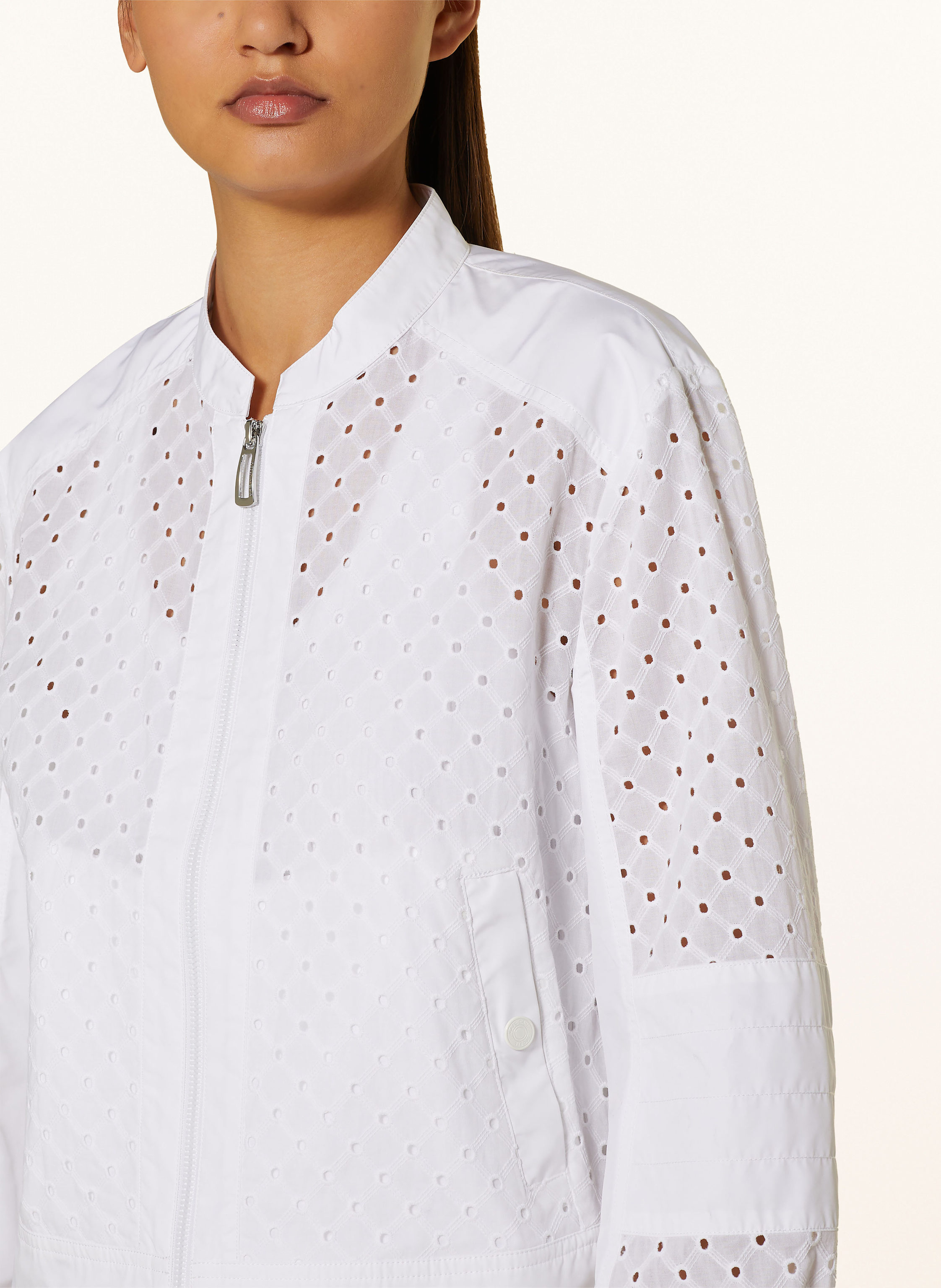 Thumbnail - Marc Cain Jacke Mit Lochspitze weiss