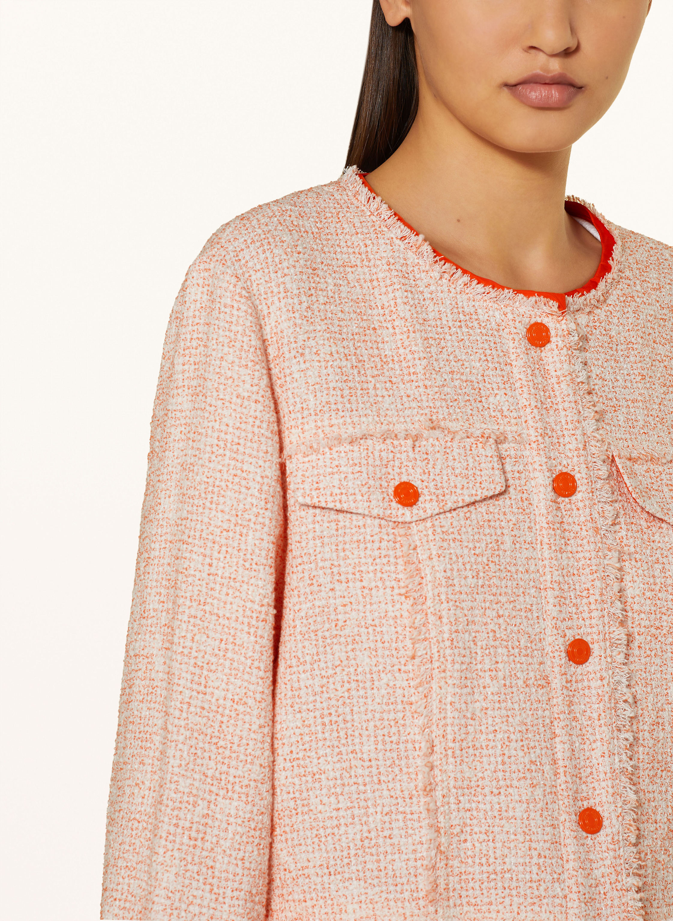 Thumbnail - Marc Cain Kastenjacke Aus Tweed orange