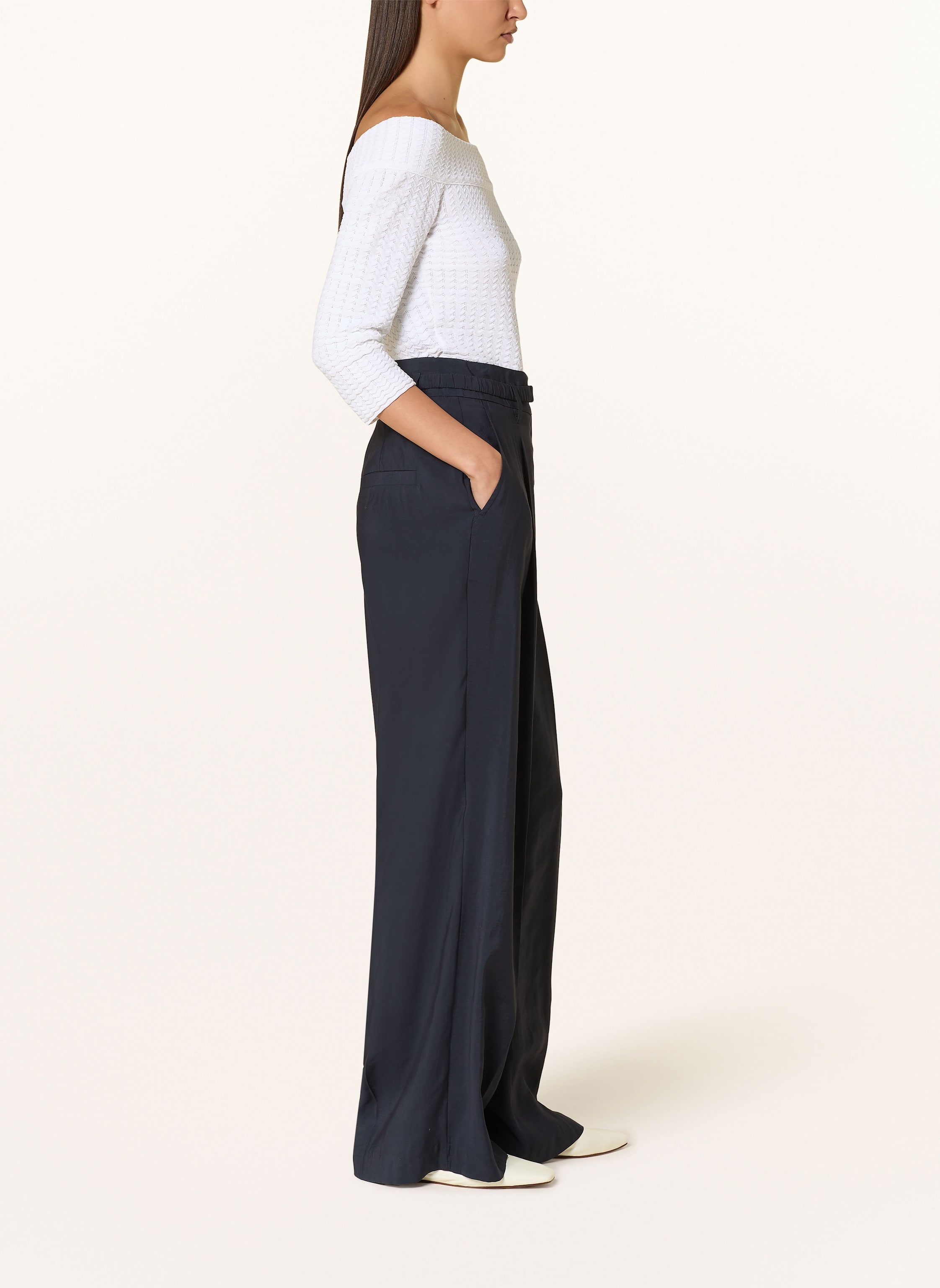 Thumbnail - Marc Cain Paperbag-Hose Wichita blau